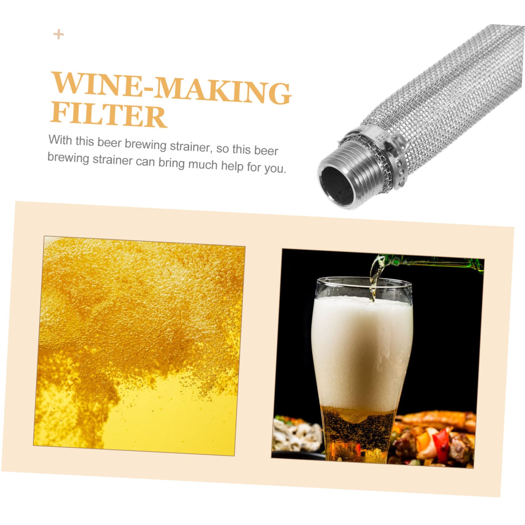 Garneck Brewing Gadget Stainless Steel Mesh Filter Tube Hop Filter for Beer Making