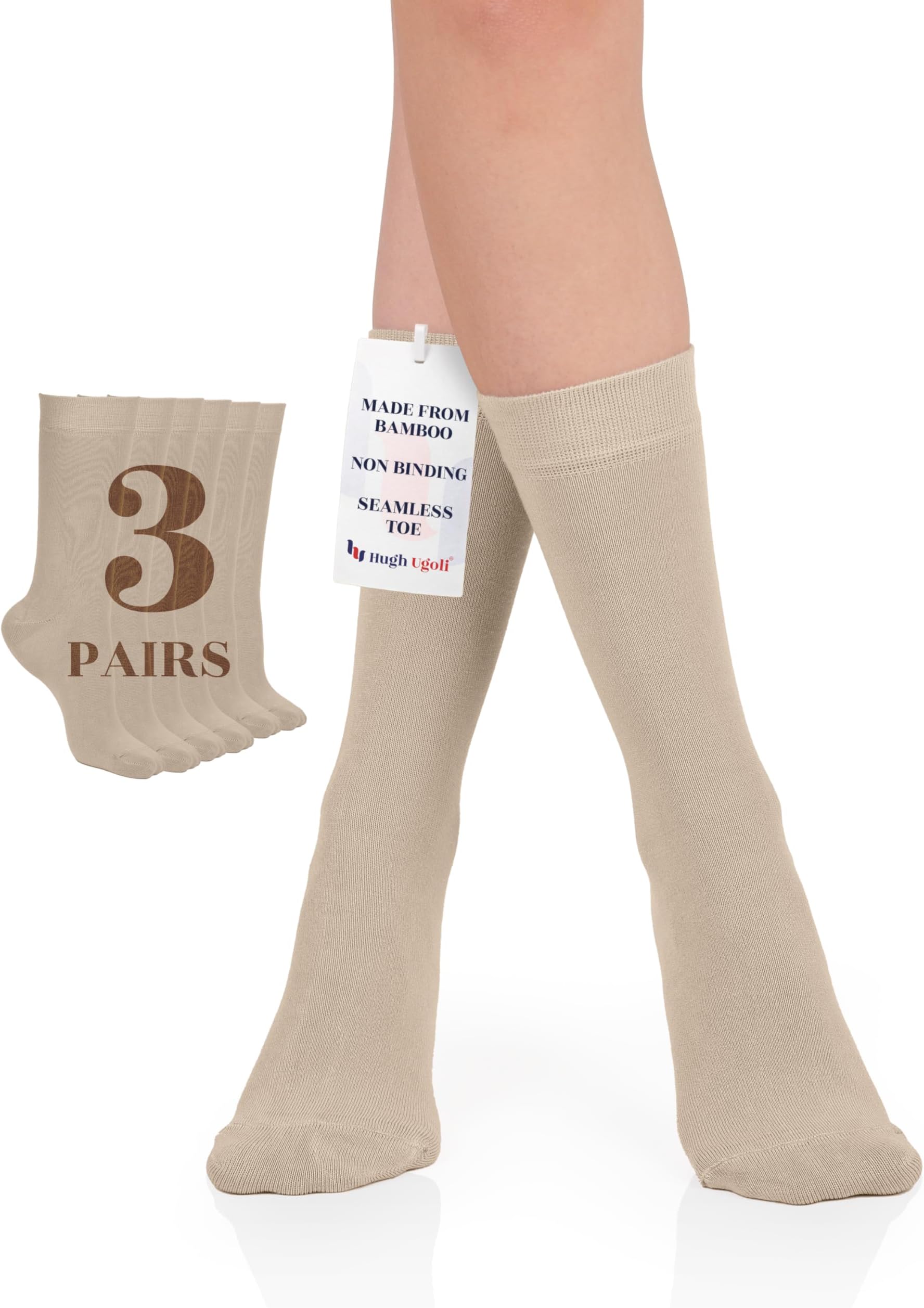 Women Rayon Dress Socks, Extremely Soft Thin Crew Socks for Business, Trouser & Casual, Non-Binding & Breathable