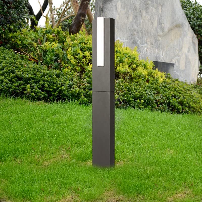 Illumishin Moderno paisaje camino luz LED 8.6W 700LM bolardo camino iluminación jardín luces resplandor en ambos lados entrada iluminación para