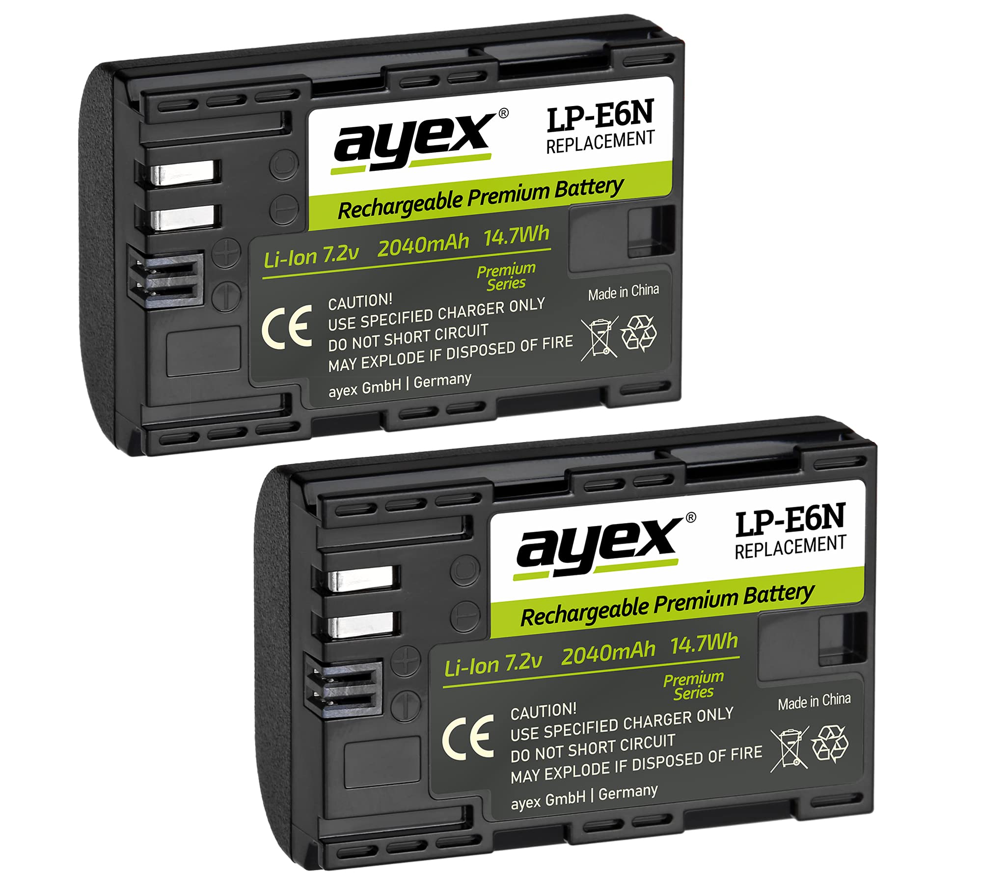 ayex Batteriegriff Kompatibel mit Canon EOS 6D Mark II wie BG-E21 + 2X LP-E6N Akku optimal zum fotografieren im Hochformat Akkugriff