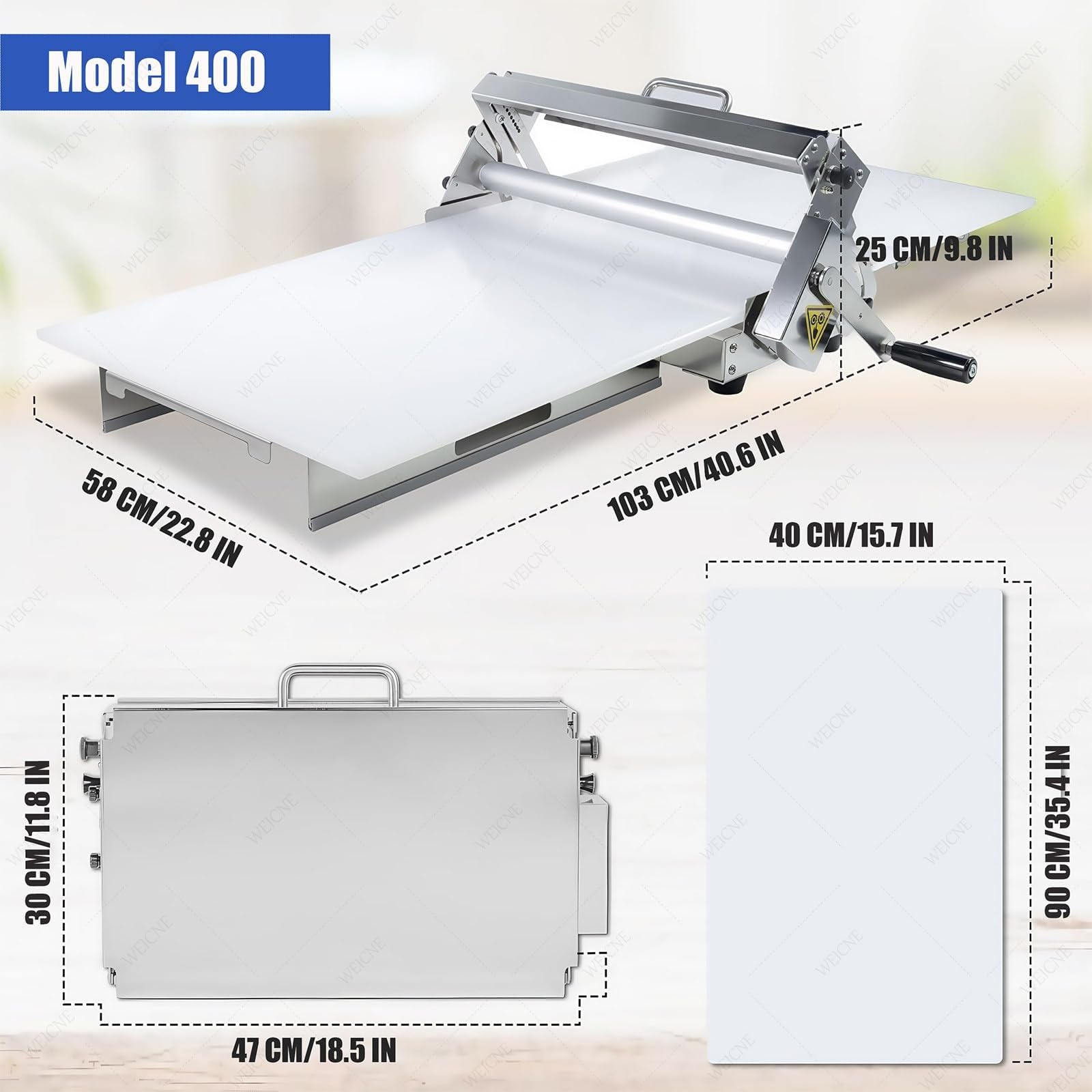 Máquina laminadora de masa plegable manual para croissants laminados pastelería comercial equipo de panadería