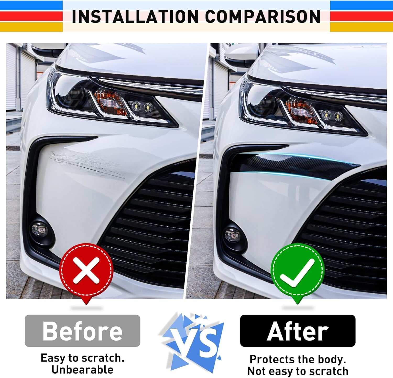 EINESIN Protezione Paraurti Auto Antigraffio 5cm×10M Fibra Carbonio Autoadesivo Nastro Impermeabile