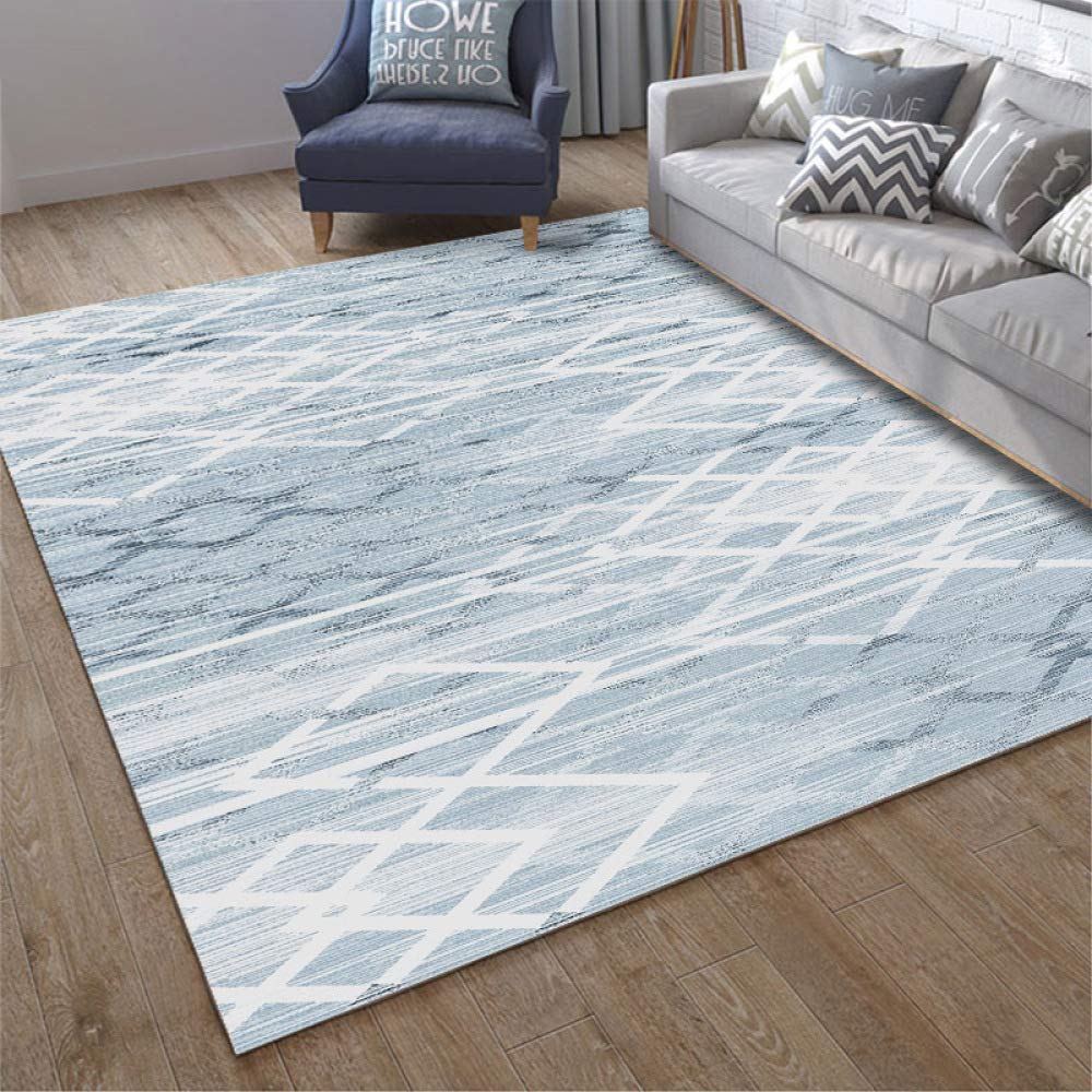 Tapis de salon géométrique 140x200 cm lavable style nordique Hb-18