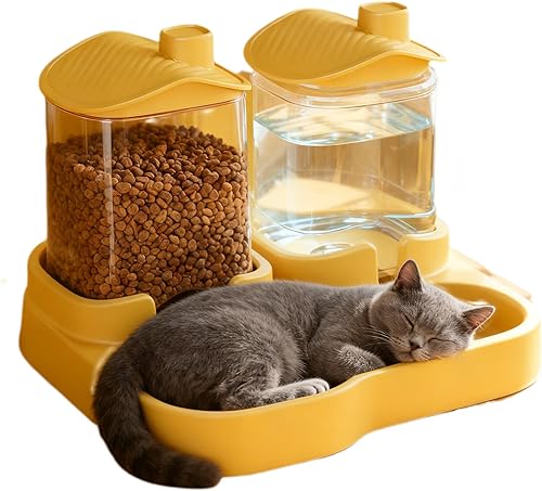 Comedero automático para gatos, juego de cuencos de agua y comida para perros, combo automático de comedero y bebedero para mascotas, dispensador de