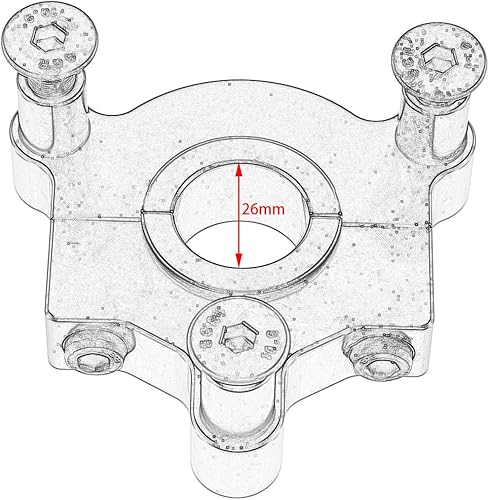 Miniatura 7 de sthus Silver 1" 25mm / 1.5" 38mm Adaptador CNC se adapta a bicicletas motorizadas de 49 cc, 50 cc, 66 cc, 80 cc