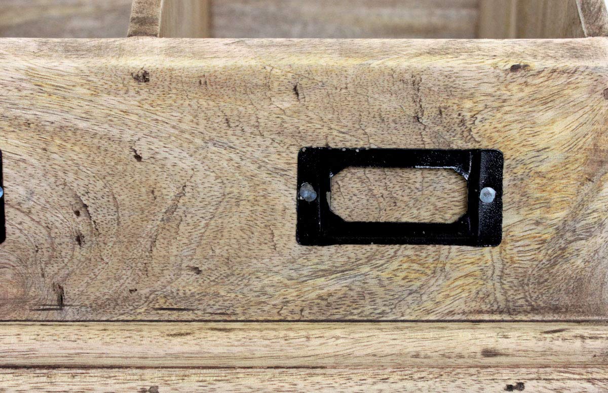 Keyhomestore- Portalettere Realizzato in Legno, Ideale per scrivania, portariviste per Salotto o Cucina a 2 scompartimenti per Posta Multiuso – Altezza cm 25. Ideale Come complemento per Interni.
