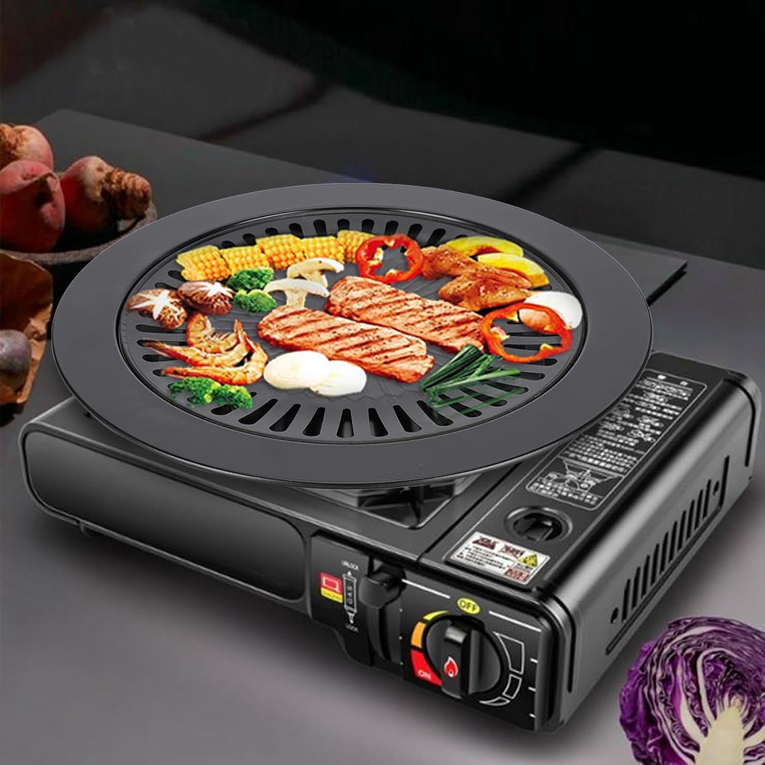 Grill Pans Smokeless Grill Pans Non-Stick Pans Round Pan Holders Multipurpose Pans Pan Sets Home Pans For The Kitchen