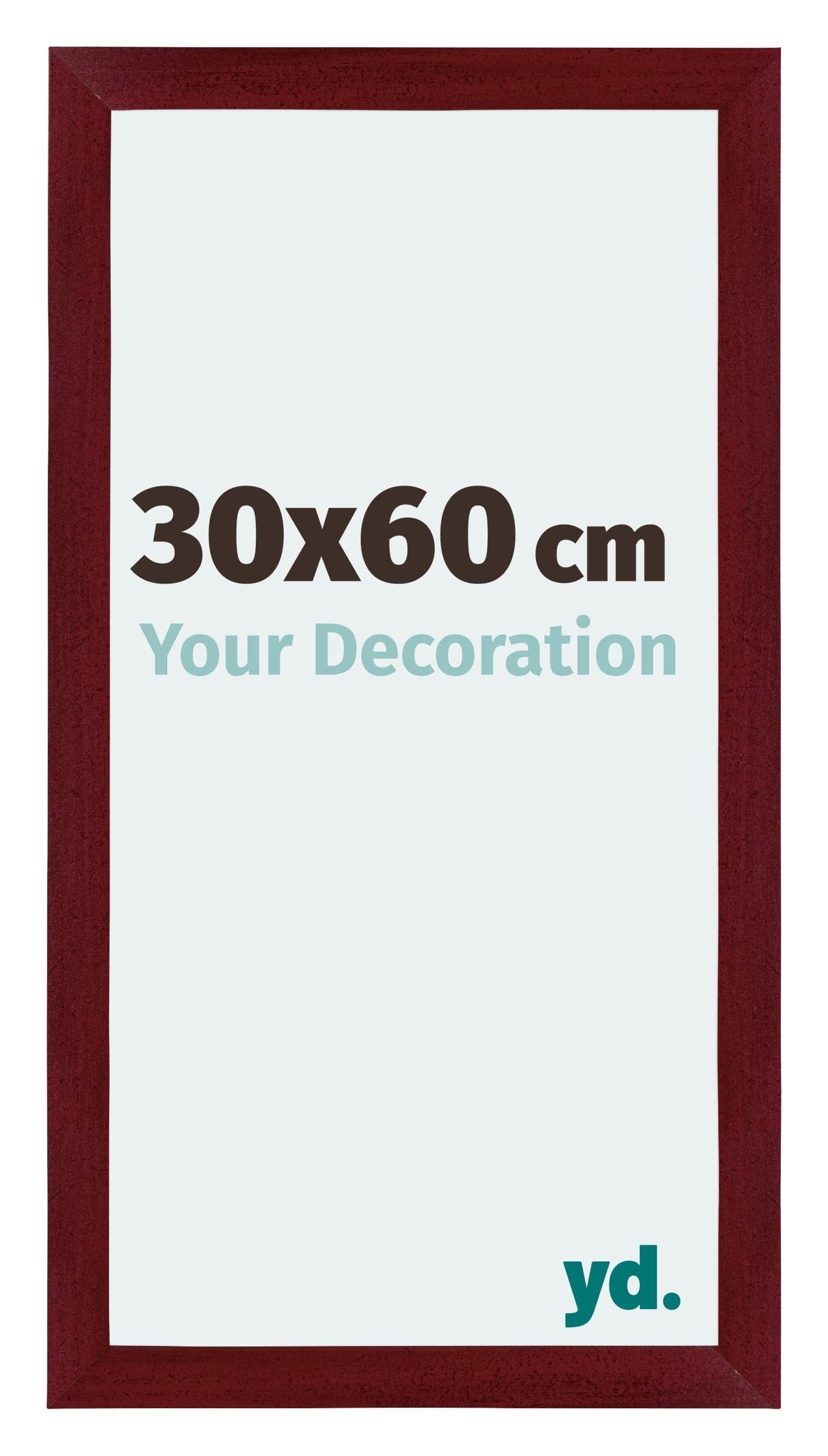 Your Decoration - Picture Frame 30x60 cm - Wine Red Swept - Decorative Wall Frame in MDF with Antireflection - Frame 30x60 - Mura โ image 1