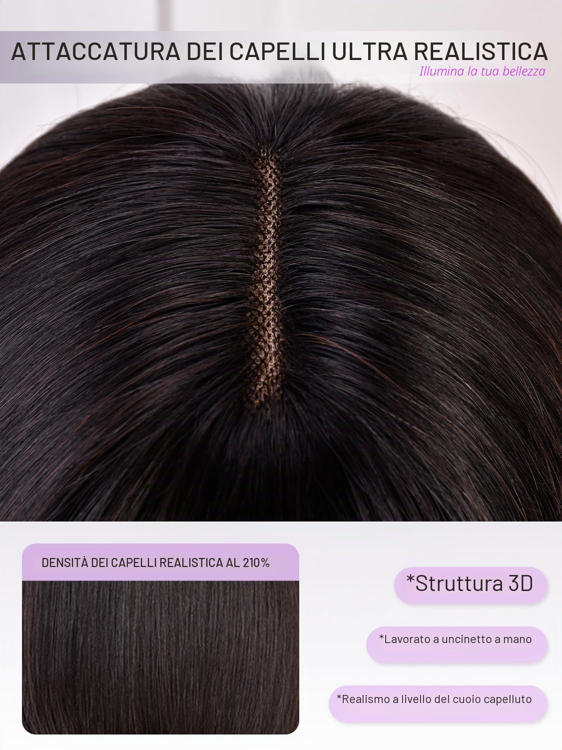 PORSMEER - Parrucca corta a caschetto in capelli umani neri con frangia per donne, realistica, corta e liscia, pronta all'uso, senza colla, capelli veri al 100%, capelli vergini brasiliani remy, per