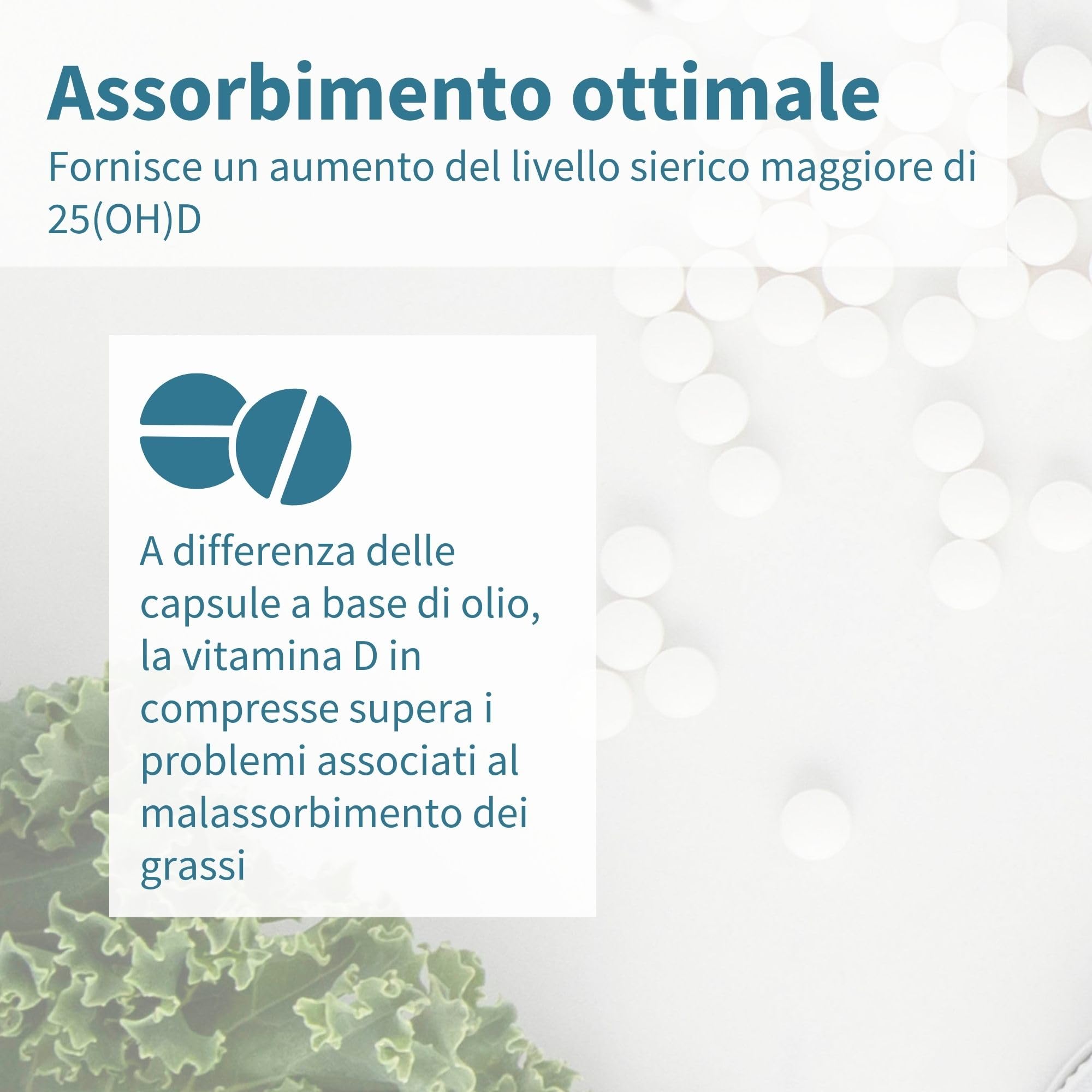 Igennus Vitamina D3 2000 UI (50 μg), 365 Compresse Scorta per 1 Anno, Vitamina D Pura, Integratore D3 Vegetariano, Colecalciferolo, Formula Pulita, Difese Immunitarie, Ossa, Denti e Muscoli