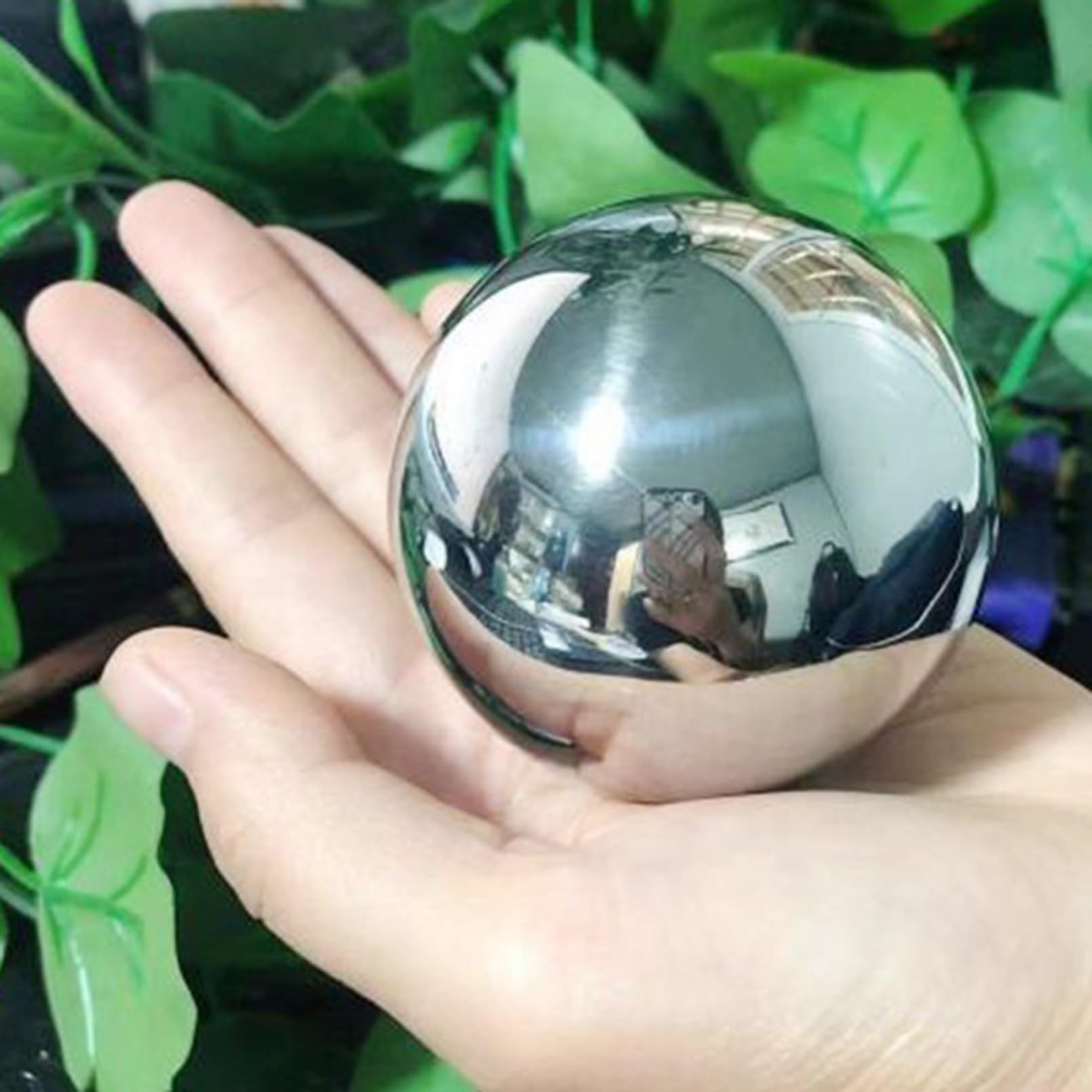 DuiXinn Gazing Ball Silver 304 Stainless Steel Garden Ball Outdoor Polished Reflective Smooth Garden Sphere For Patio Backyard Party Decor(120mm/5inch)