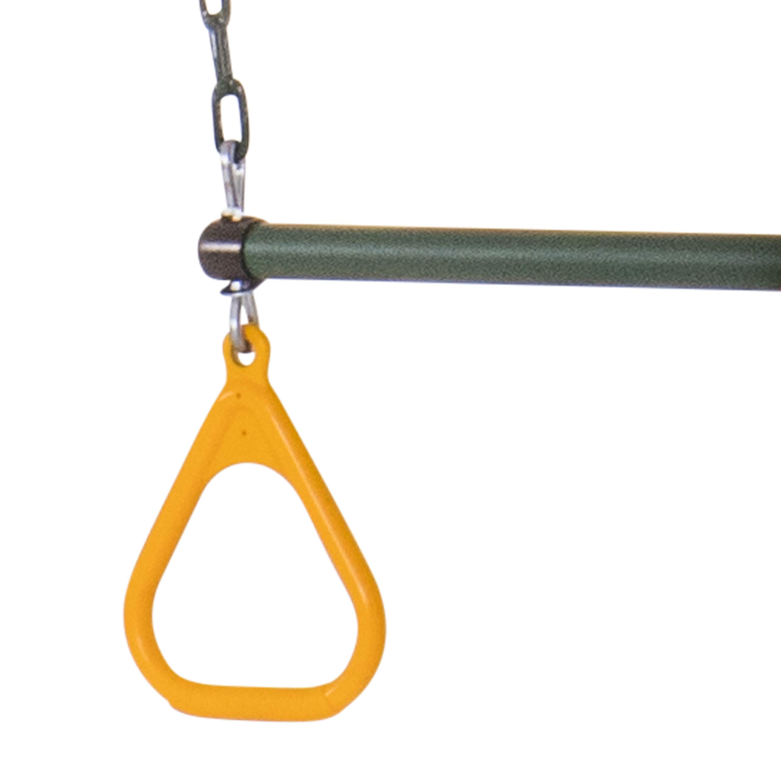 Jack and June Set da gioco durevole con barra trapezio e altalena combinata con grandi catene da 127 cm