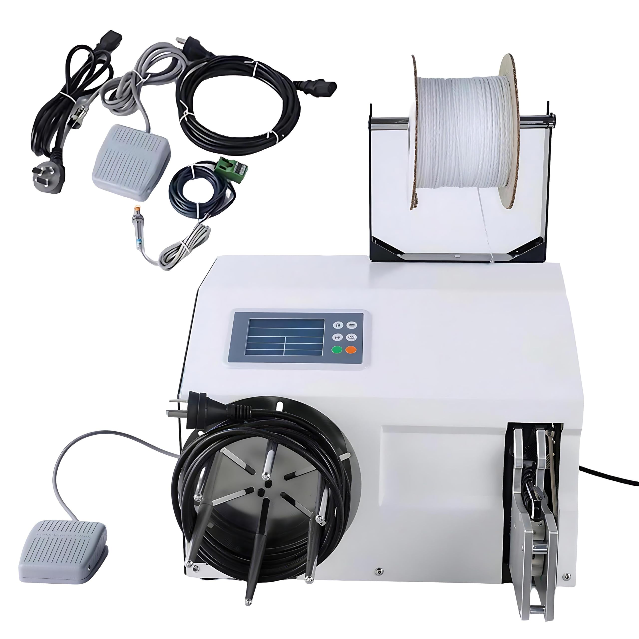 QIUNAOZI Automatic Wire Tying and Bundling Machine, Automatic Twist Tie Machine for Food, Data Setting, Automatic Binding, for Bread/Toys Twist Machine WireWindingandTyingMachine