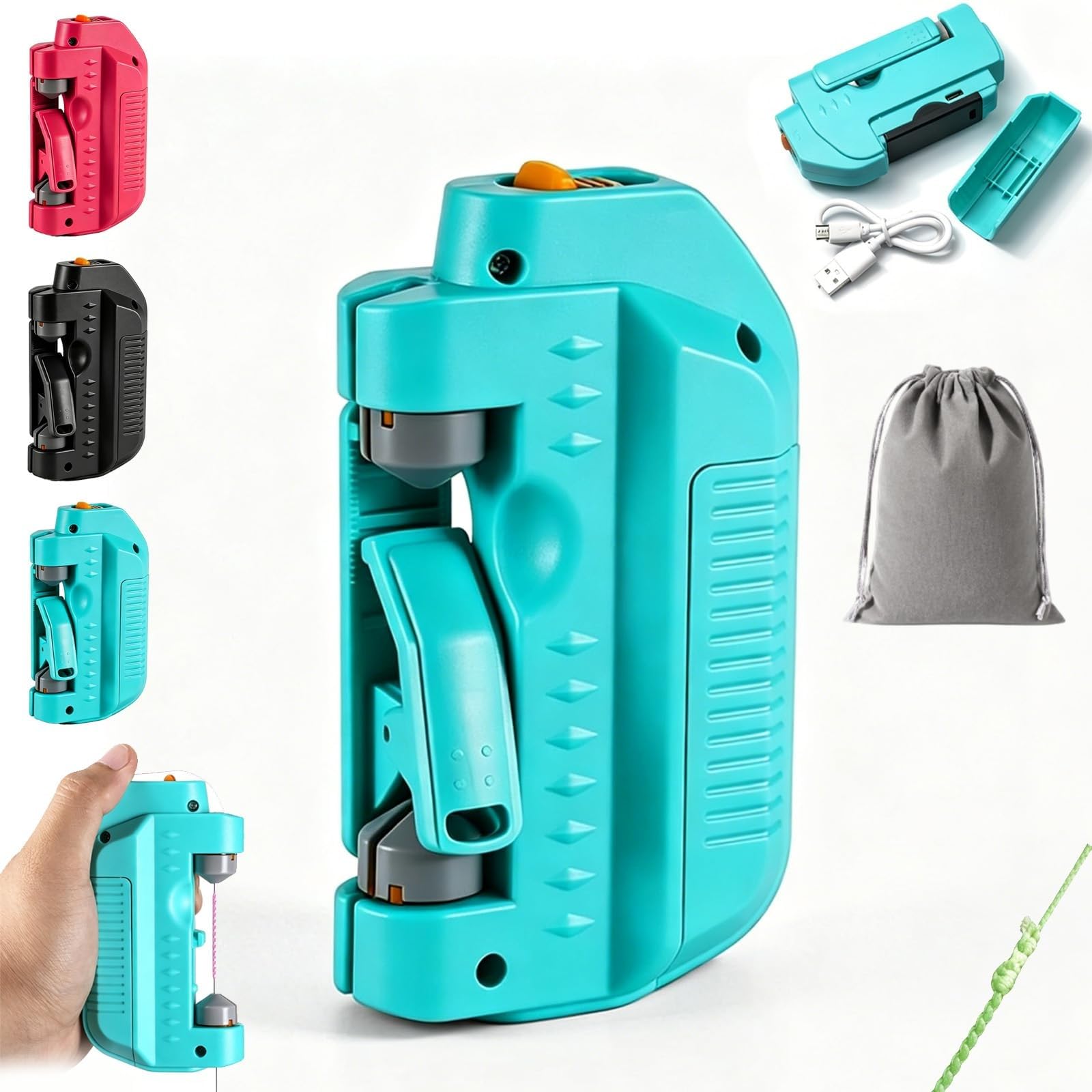Automatic Fishing Knot Tying Tool,2026 New Easy Cast Knot Tying Tool,USB Rechargeable Quick Knotting Device Fishing Hook Tier for Fishing Lover (Blue)