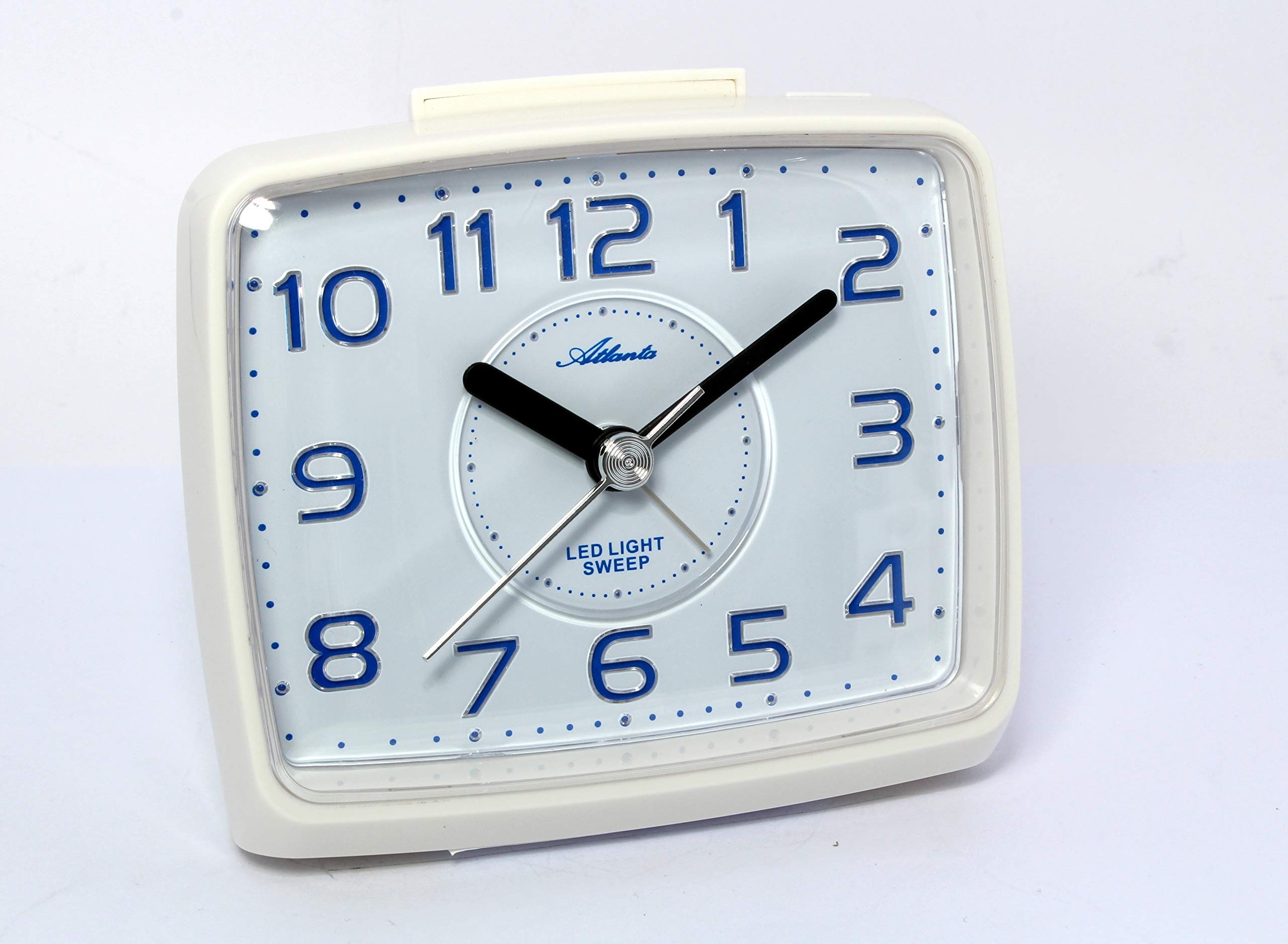 Réveil Analogique Atlanta Sans Tic-tac - Avec éclairage LED Bleu Et Fonction Snooze - Gris, Pile AA Réveil Analogique Atlanta Sans Tic-tac - Avec éclairage LED Bleu Et Fonction Snooze - Gris, Pile AA