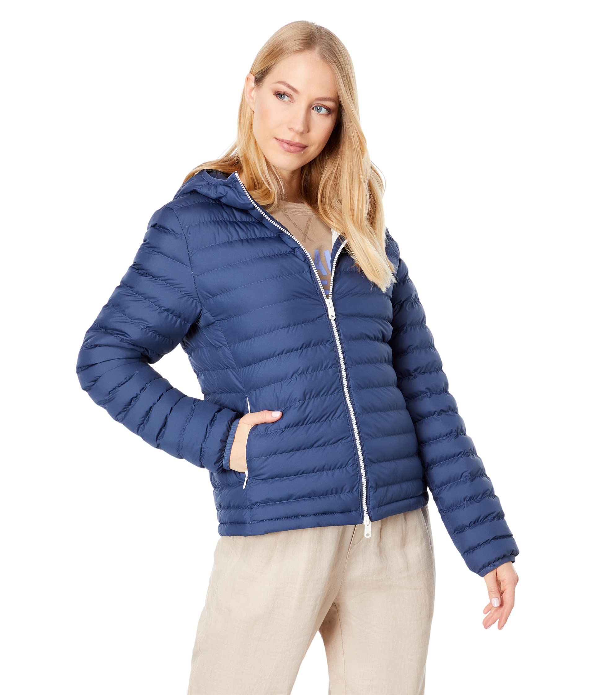 ECOALF, Abrigo Mujer Atlanticalf, de Poliéster Reciclado, con Cuello Redondo, Relleno de Fellex, Ultraligero y Cómodo, Chaqueta Mujer