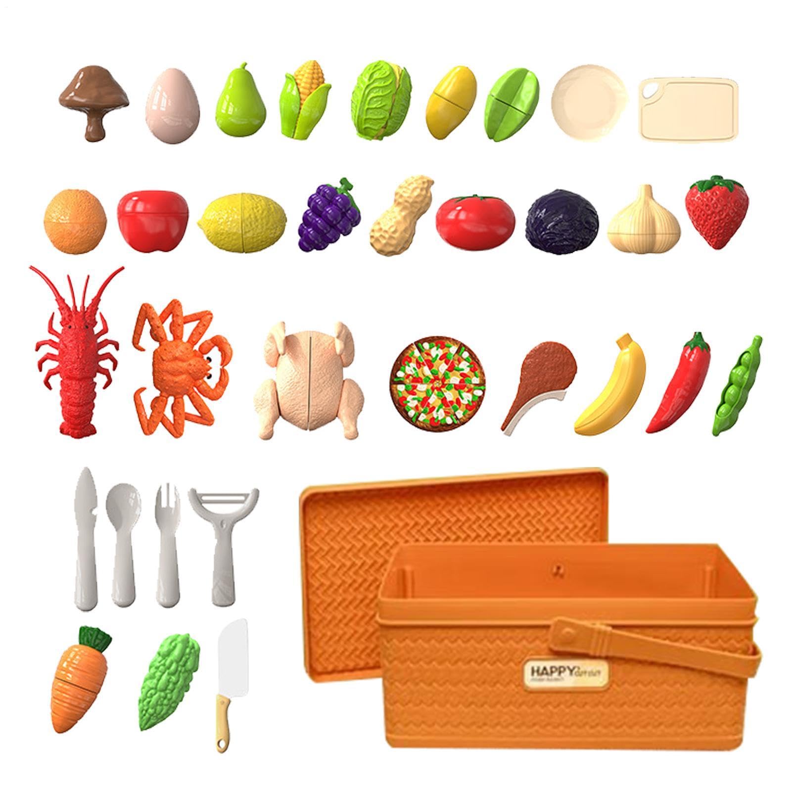 Cocina alimentaria infantil, fomenta la coordinación de mano a ojo educativo, comida ficticia para cocina, niños niñas de 3 a 7 años de edad para guardería en casa, fiesta de viaje