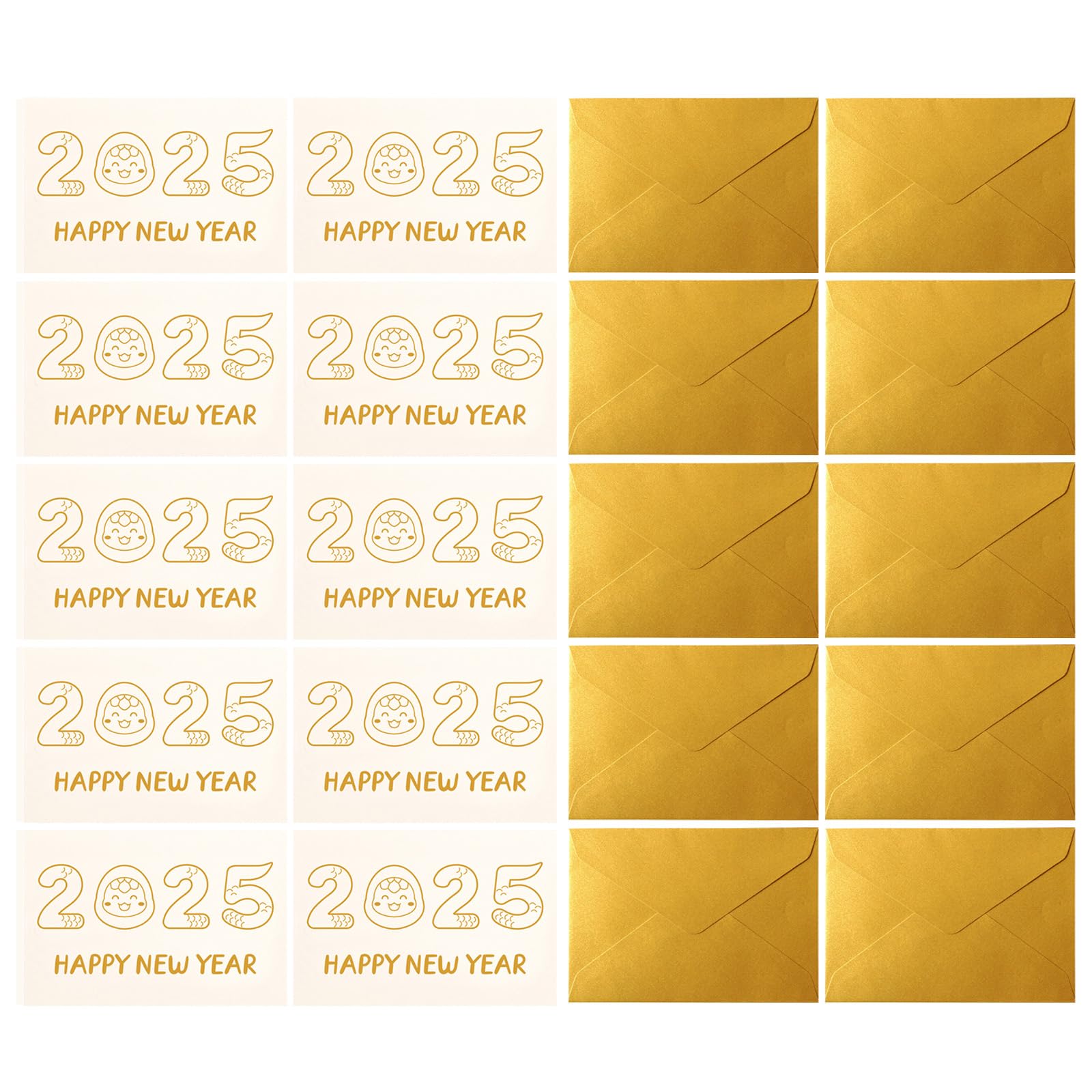 Elnwnnkc Men's Type A 10Pieces 2025 Year Of The Snake Greeting Card With Envelope Cartoon Chinese New Year Card For Wo Spring Festival Student Greeting Cards