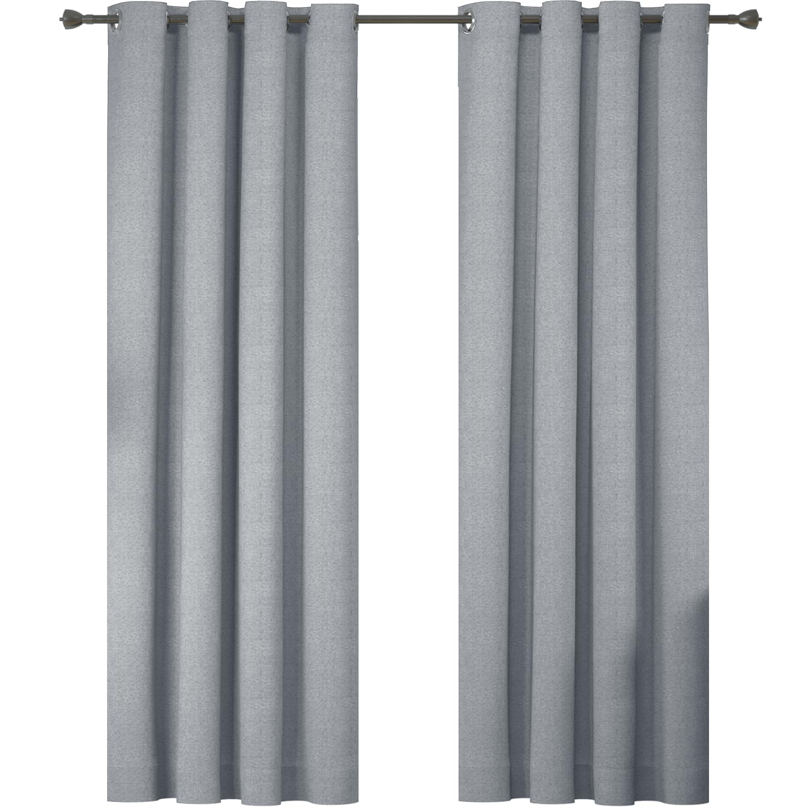 Ystyle Cortinas 100% Opacas 2 Piezas, 140×260cm, Cortinas Efecto Lino Salon, Cortinas Termicas Aislantes Frio Y Calor, Blackout Cortinas Dormitorio, Cortina Acustica con Trabillas, Gris Claro Global Recycled Standard Global Recycled Standard Global Recycled Standard