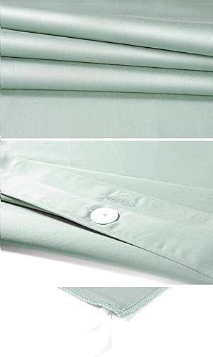 Vista 2 de Ropa de cama de lujo, de algodón egipcio, de color liso, de satén de alta densidad de hilos largos, sedoso, suave, transpirable, de primera calidad