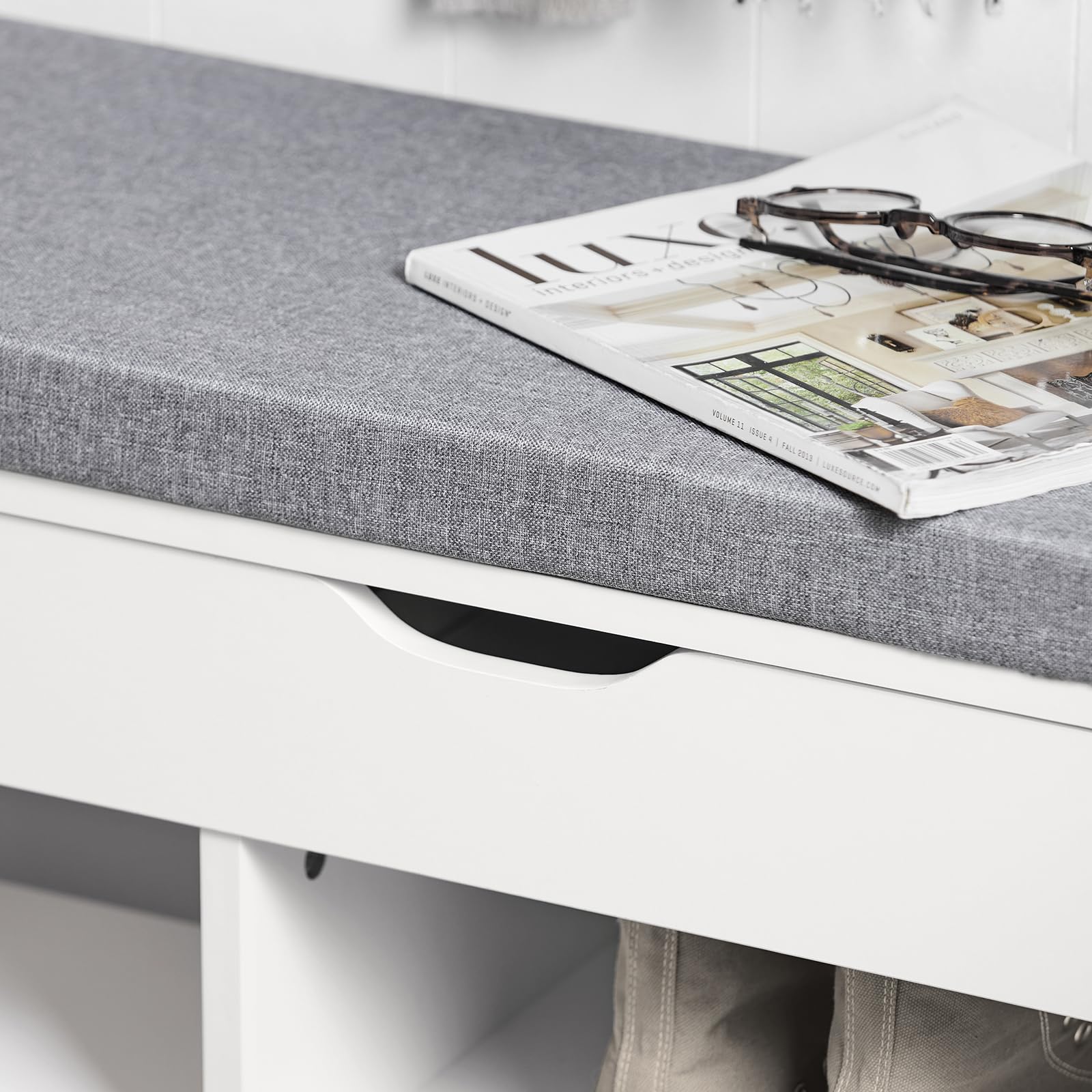 SoBuy Schuhbank mit Sitzfläche & 3 Fächern 80x46x30cm für Flur