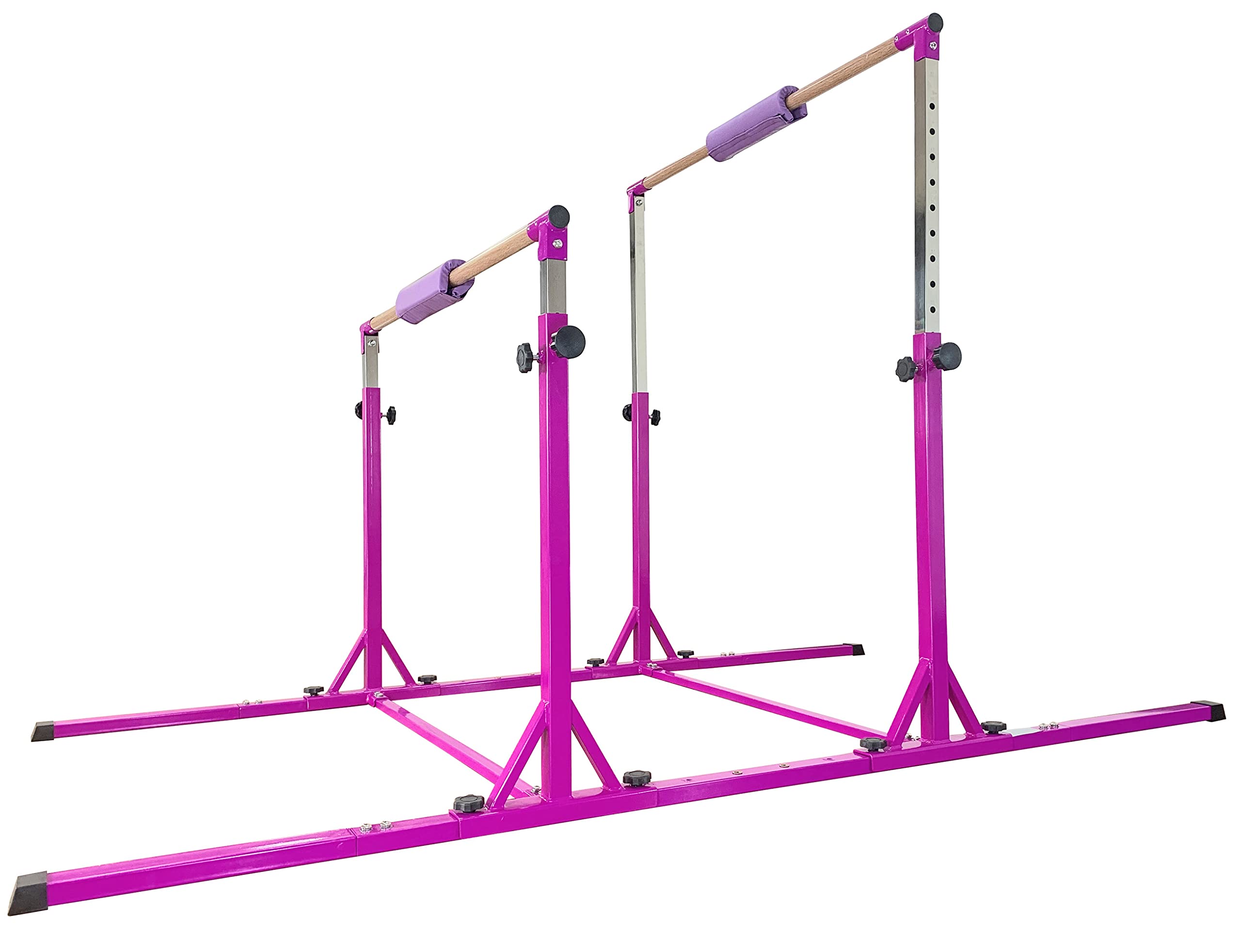 MARFULA Gymnastics Double Horizontal Bars 3Play Parallel Bars Uneven Bars Gymnastics Training Kip Bar with 304 Stainless Steel Regulating Arms & Fiberglass Rail for Indoor Outdoor Home Club Use