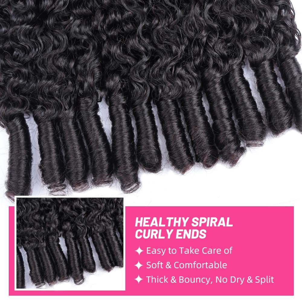PerisModa Burmese Curly Bundles Human Hair 100% Unprocessed 12A Brazilian Virgin Burmese Curly Hair Bundles 20 22 24 Inch 3 Bundles 3C4A Kinky Curly Weave Human Hair Extensions with Spiral Curly Ends