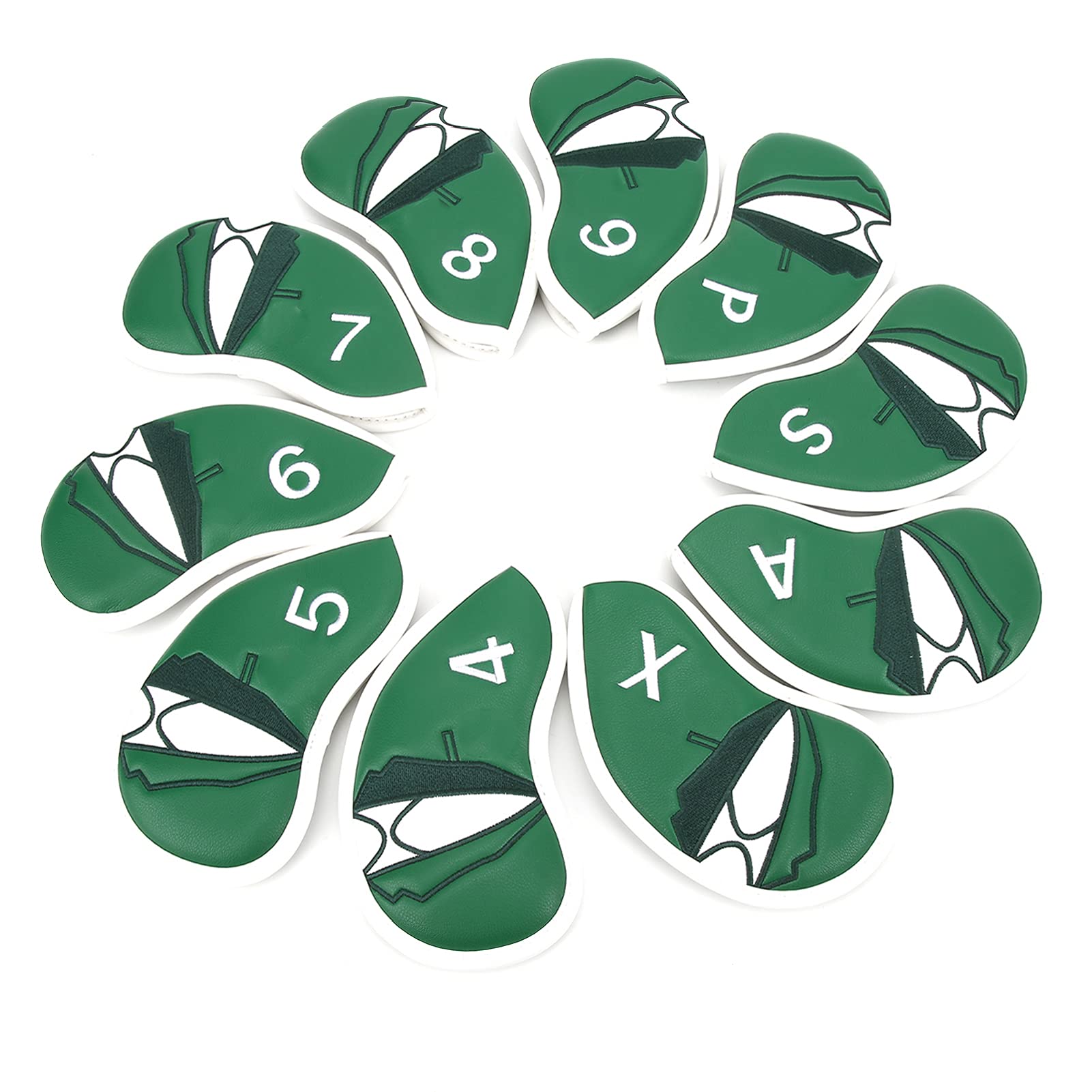 10 Unidades de Fundas para Cabezas de Palos de Golf, Juego de Fundas Impermeables y a Prueba de Polvo con Interior de Felpa numerado, Protector de Palos de Golf de Tela PU Gruesa