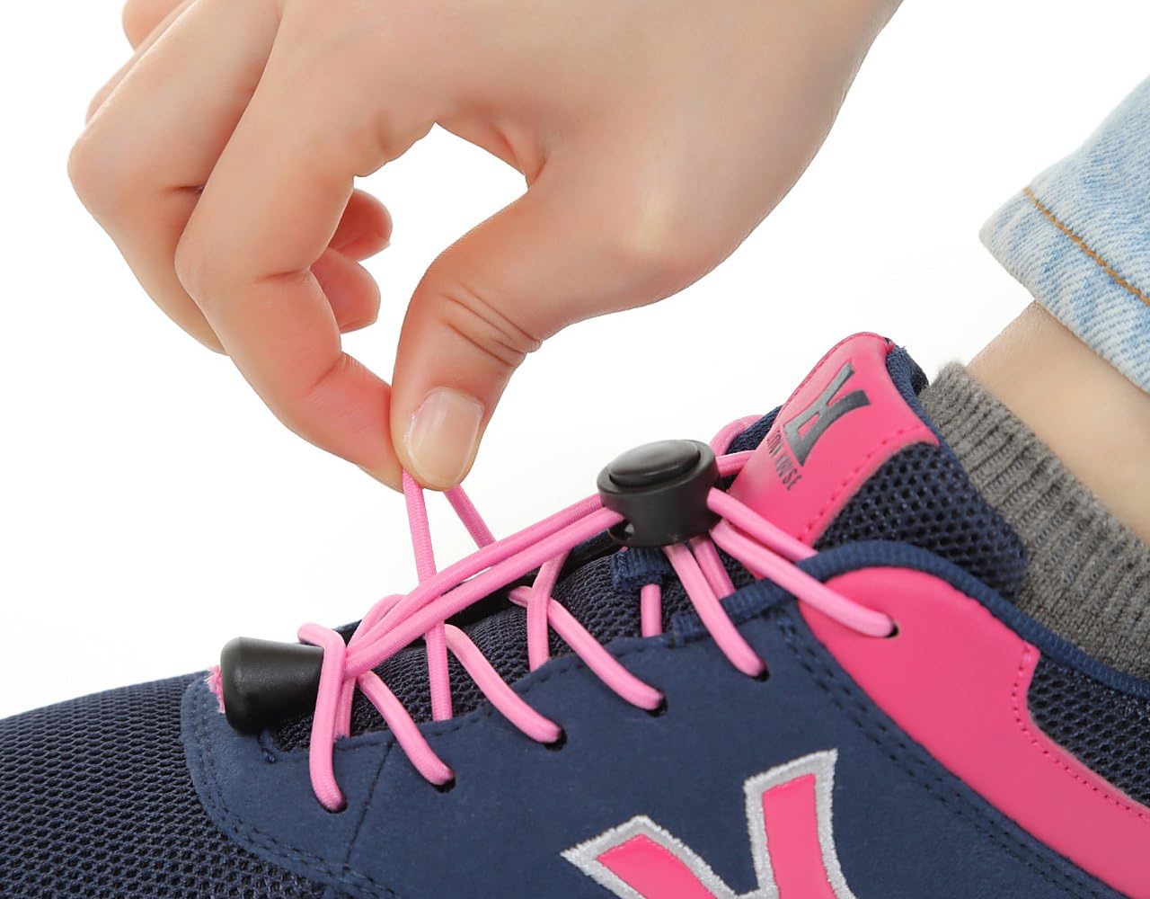 Amazon Co Jp Highup 靴紐 結ばない靴ひも ゴム ほどけない シューレース レースロック セット キッズ 子供 大人 まで 男の子セット 5足分 シューズ バッグ