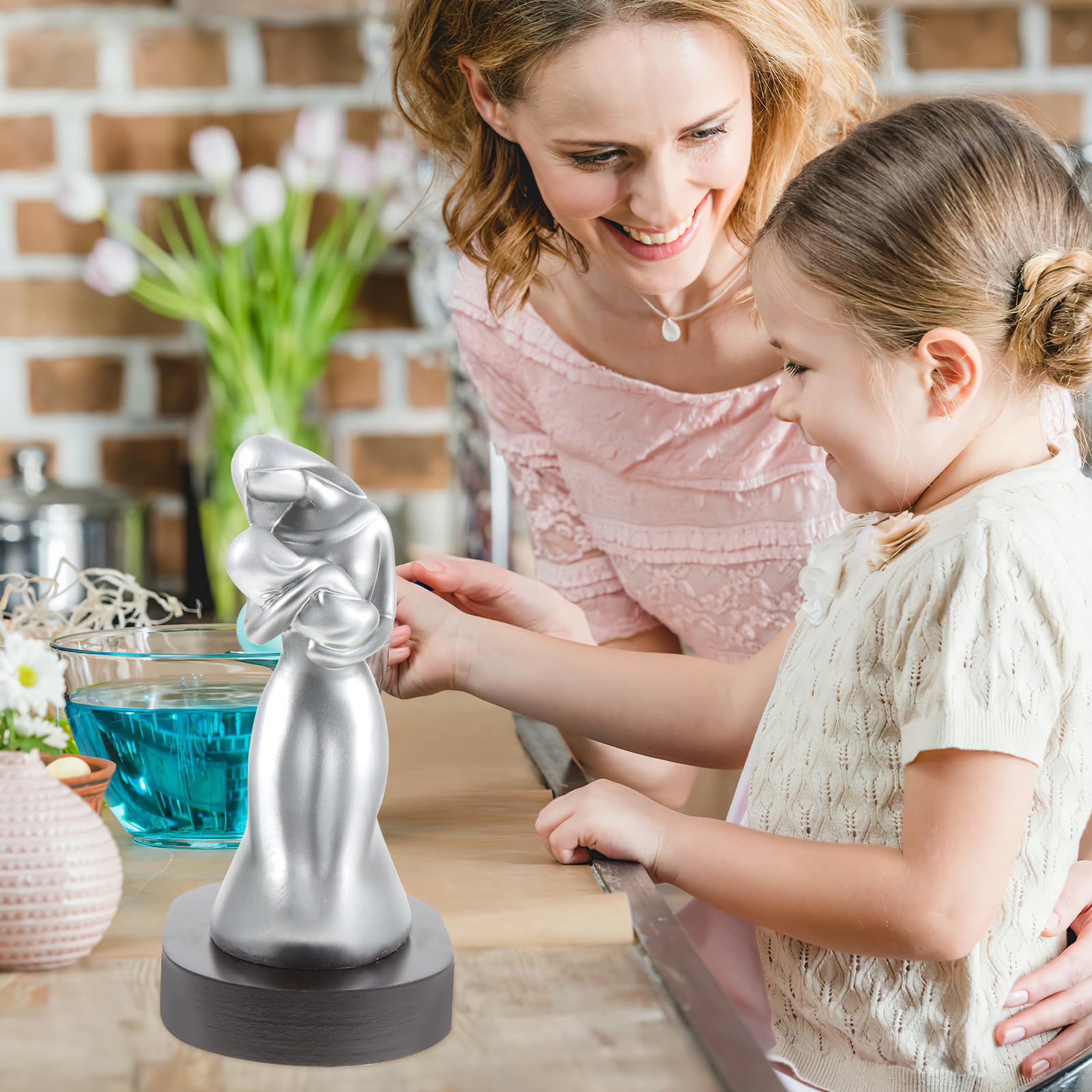 Adorno de Mesa de Resina para Mamá, Decoración de Escritorio Elegante