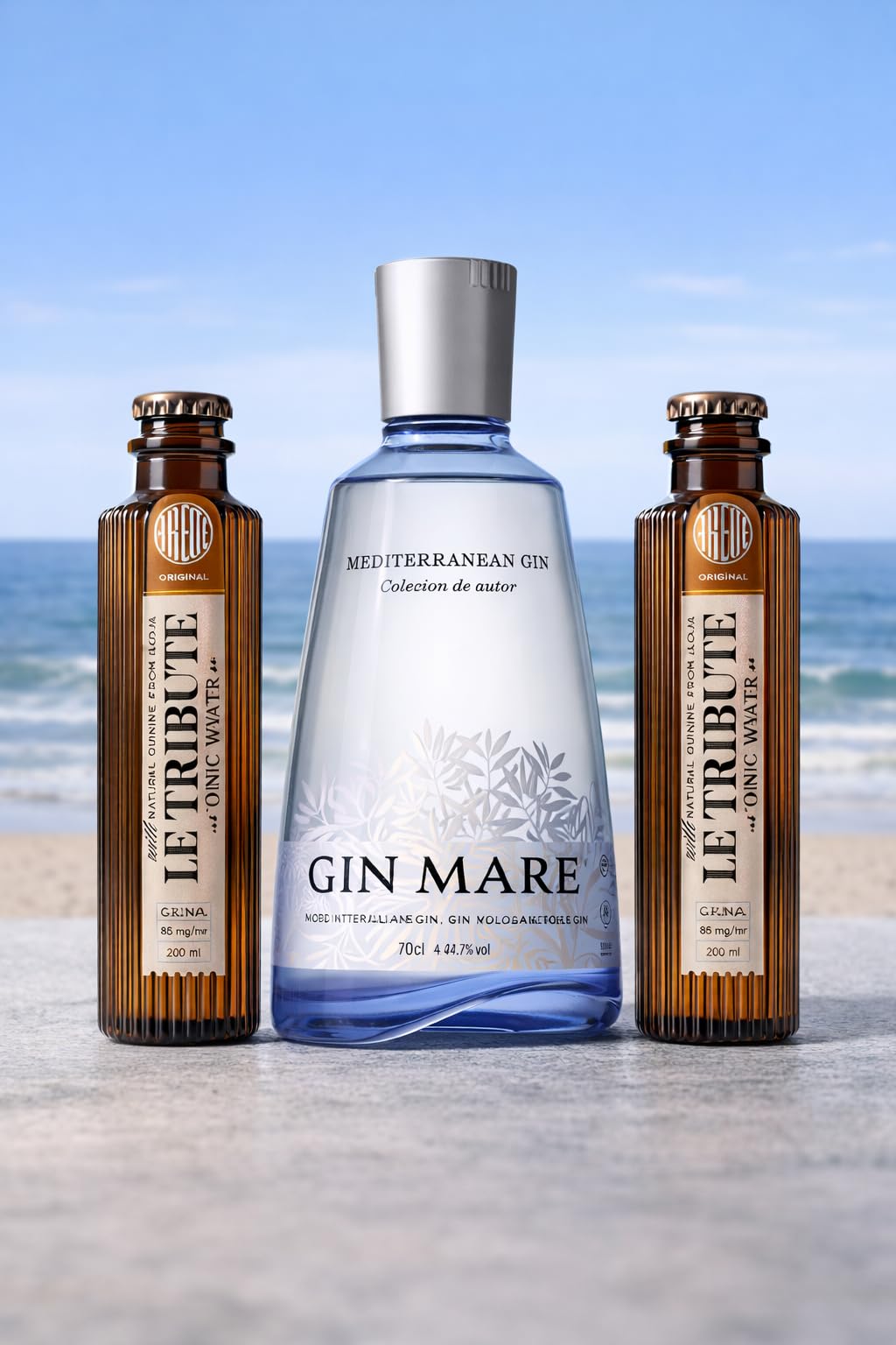 Gin Mare Gin & Tonic Special Tonic Box | 70cl + 2 Bottiglie Le Tribute Original Super Premium Tonic Water 20cl