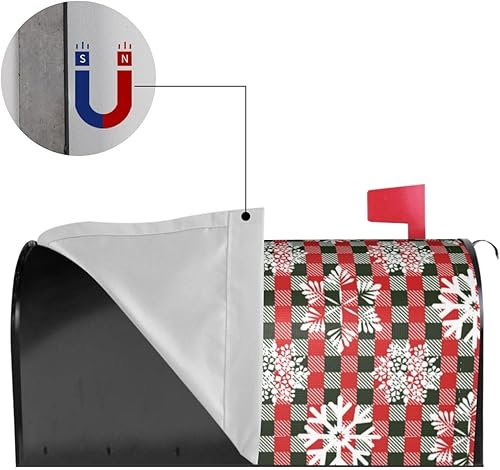 Miniatura 53 de Divertido gnomo de verano para conducir coche y girasol, cubierta magnética para buzón, patrón a cuadros, para decoración del hogar, jardín, 21 x 18