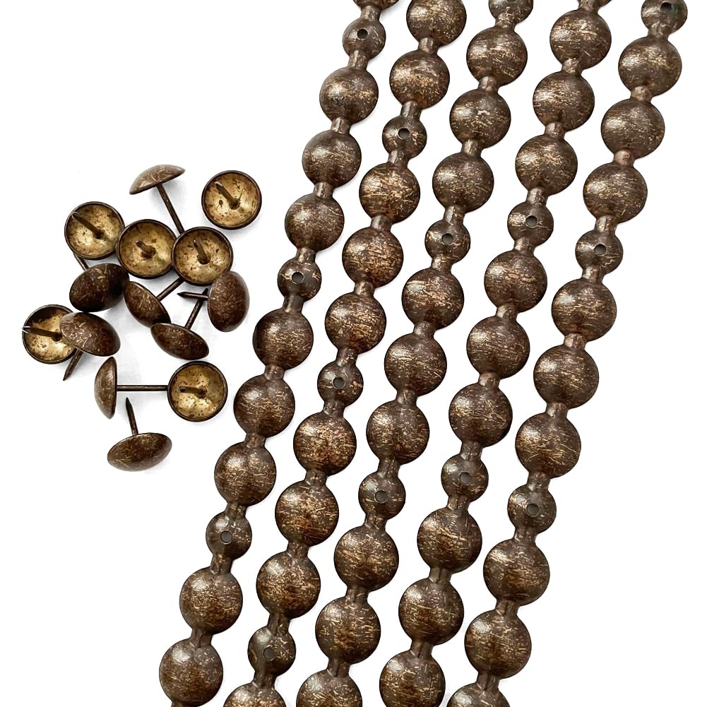 Let's Decorate 5 Meters Upholstery Tacks Strips Antique,Decorative Nail Strips Sofa Trims Tapes,Indoor Garden Chair Tacks,Loosing Tacks Matched (16mm Antique) โ image 1