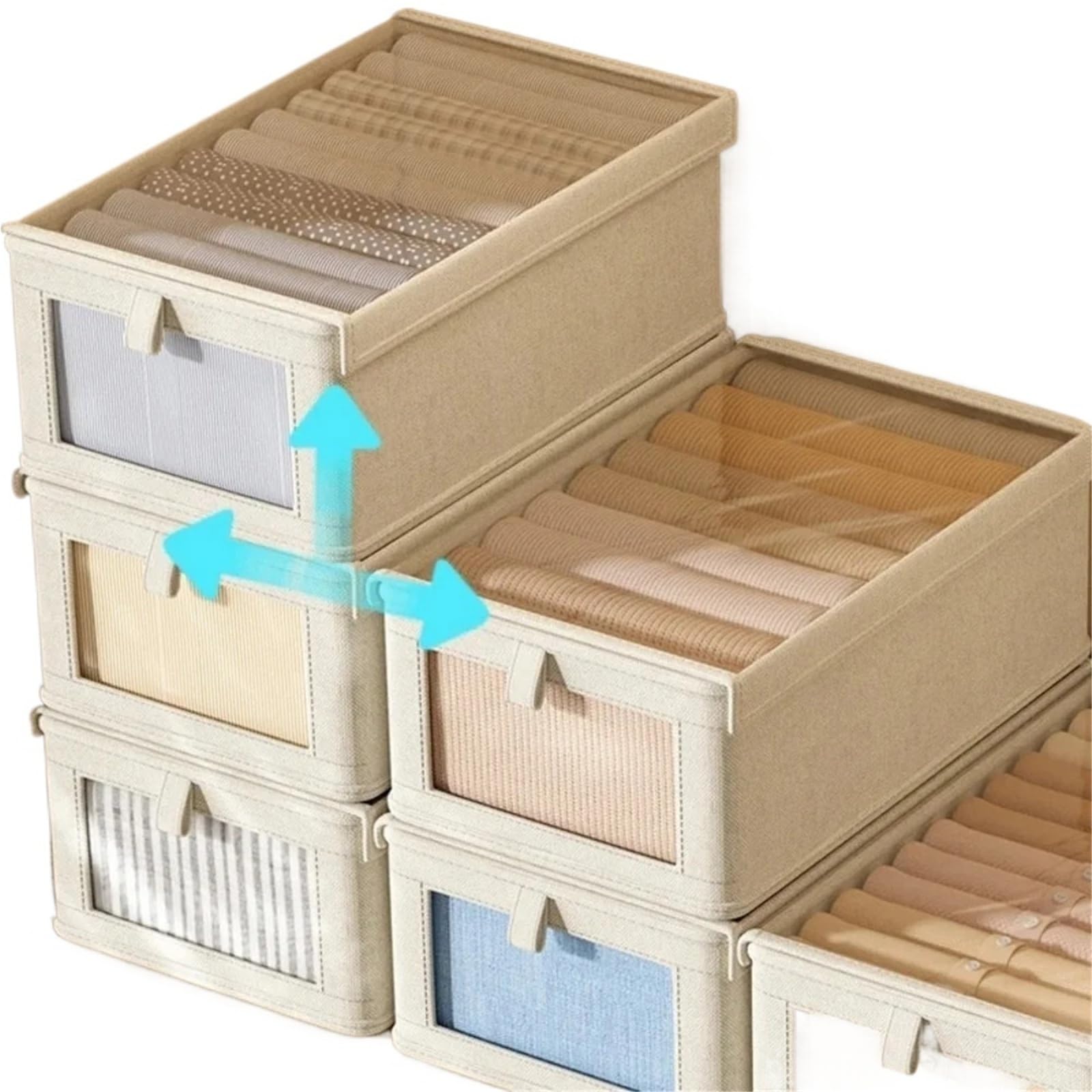XILEUDUOD Clothes Storage Bins with Lids 1PC Clothes Storage Box With Lid