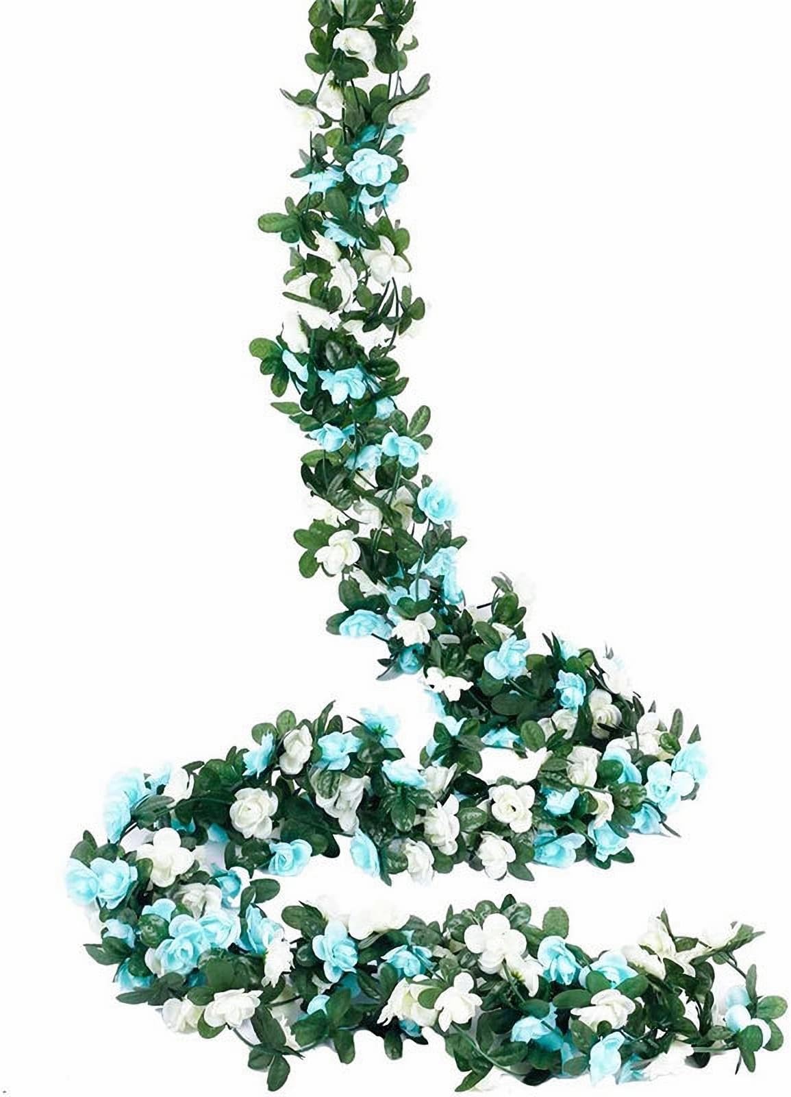 BLOSMON Flower Wall Panel Backdrop Decor Royal Blue Artificial Floral