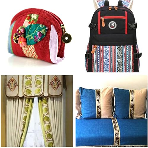 Miniatura 3 de Cinta jacquard geométrica embridada, tela metálica, flecos para ropa de bricolaje, correas de almohada, decoración de adornos, ancho de 2 pulgadas