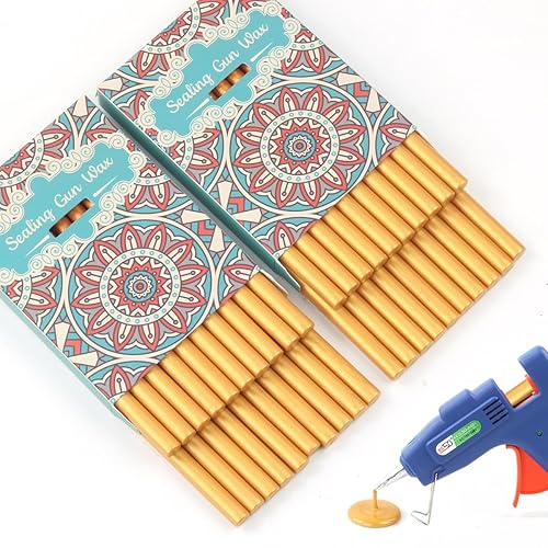 LONBEIIFY - 40 barras de cera negra, 40 varillas de cera de sellado de pistola de pegamento prémium para sello de cera, perfectas para invitaciones
