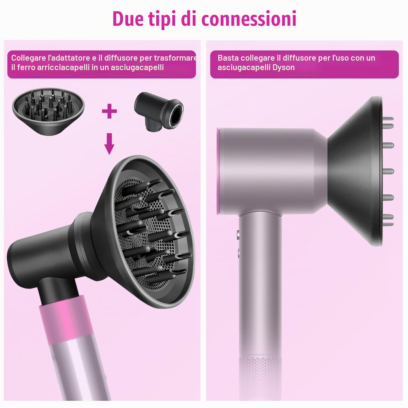 Chuancheng Diffusore e adattatori per Dyson Airwrap Styler HS01 HS05 HS08, esalta e definisce onde e ricci naturali