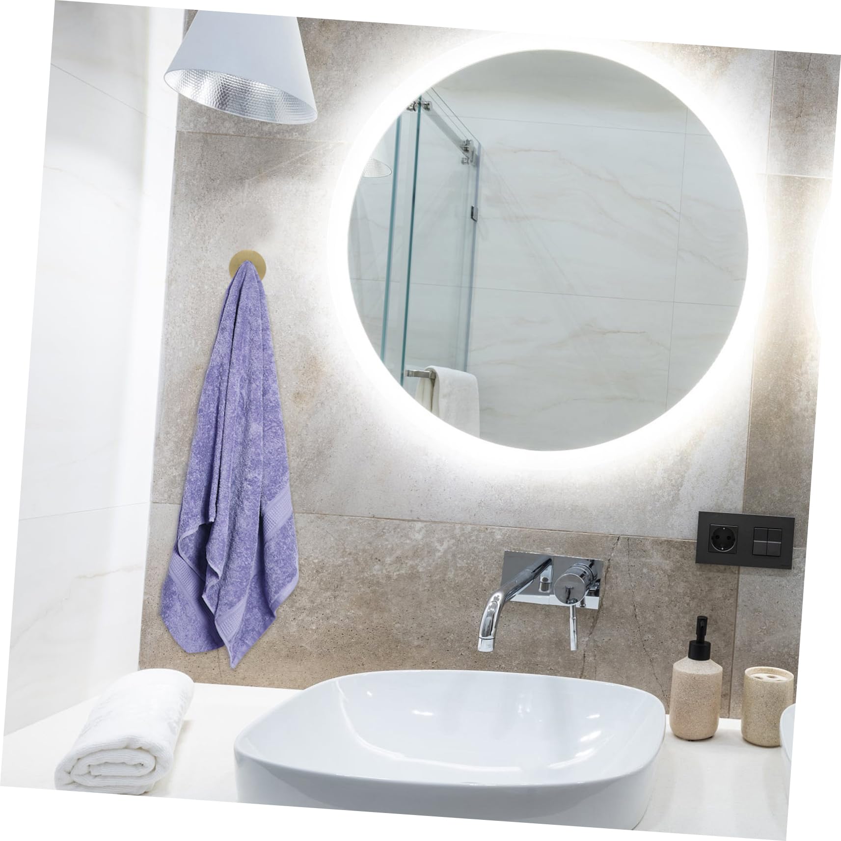 NUOBESTY Gancho Adhesivo Para Colgar Toallas Gancho Para Colgar Toallas De Mano Para En La Pared Adhesivo Para as De Baño 4 piezas x 4