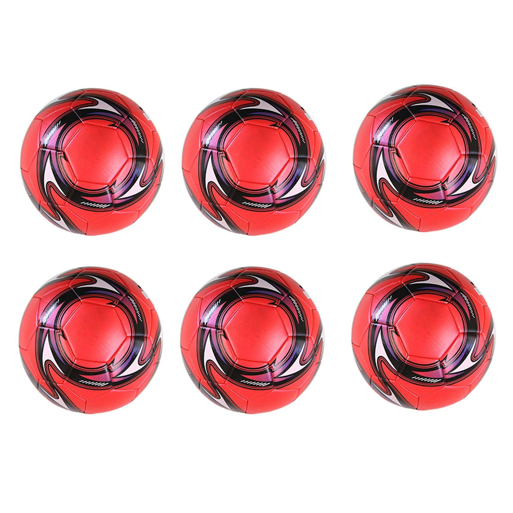 6X BalóN de FúTbol Profesional TamañO 5 Entrenamiento Oficial de FúTbol BalóN de FúTbol CompeticióN FúTbol Al Aire Libre Rojo