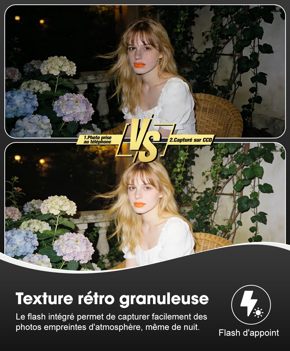 Appareil Photo Numérique 50MP 1080P, Compact Appareil Photo avec Carte 32Go, Écran 2,4”, Zoom Numérique 16X, Mini Camera Vlog pour Enfants, Adolescents, Étudiants, Cadeau d'anniversaire Vacances-Noir