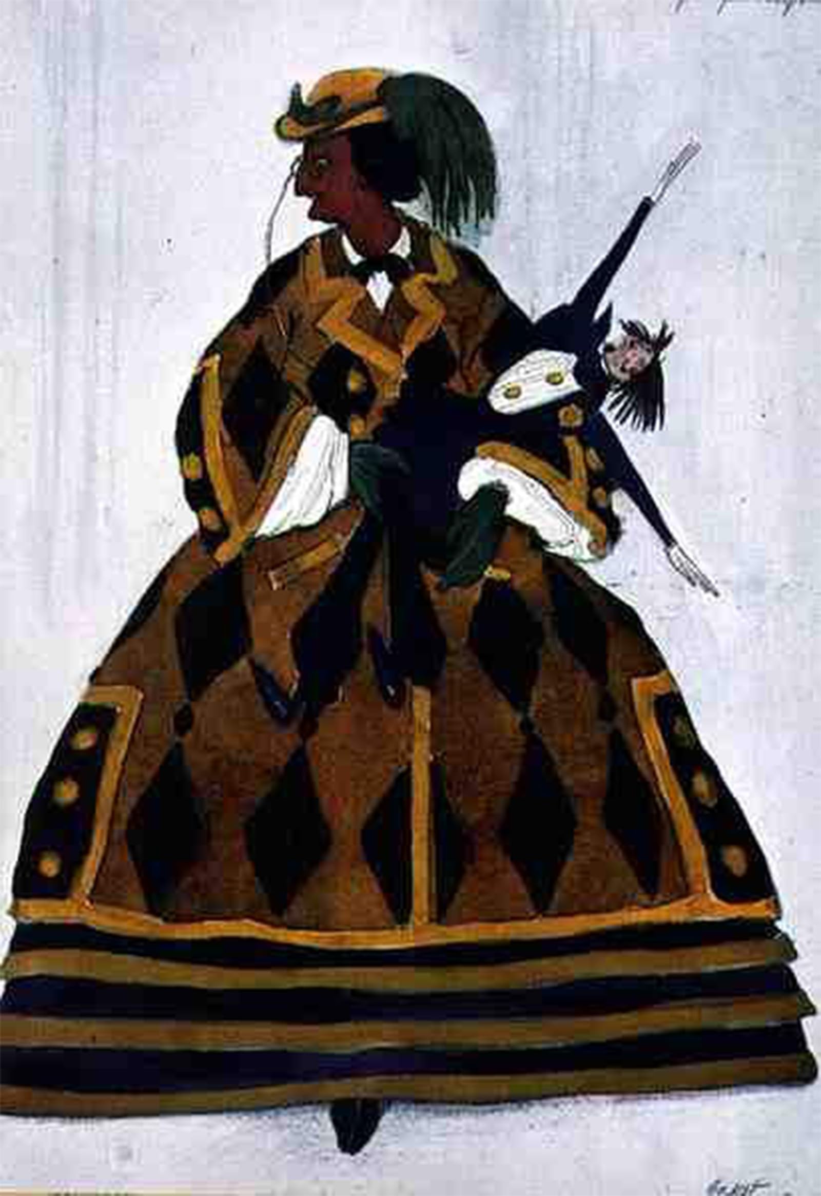 POSTERIIk Famous Print Pop Art Wall Art Graffiti Costume for the Englishwoman by Leon Bakst Art Prints for Home Decor 60x90cm