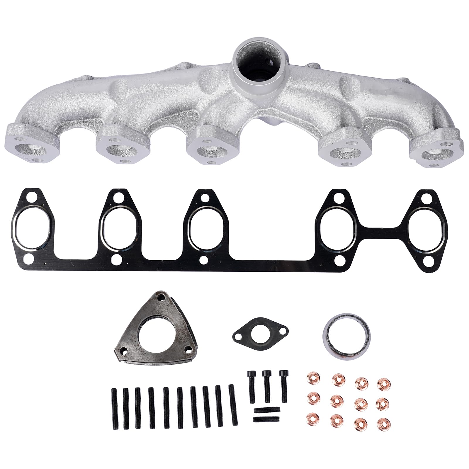 Collettore di scarico + guarnizione compatibile con Mul-tivan T5 T0uareg 2.5 TDI BNZ BPC BPE BPD 070253031F