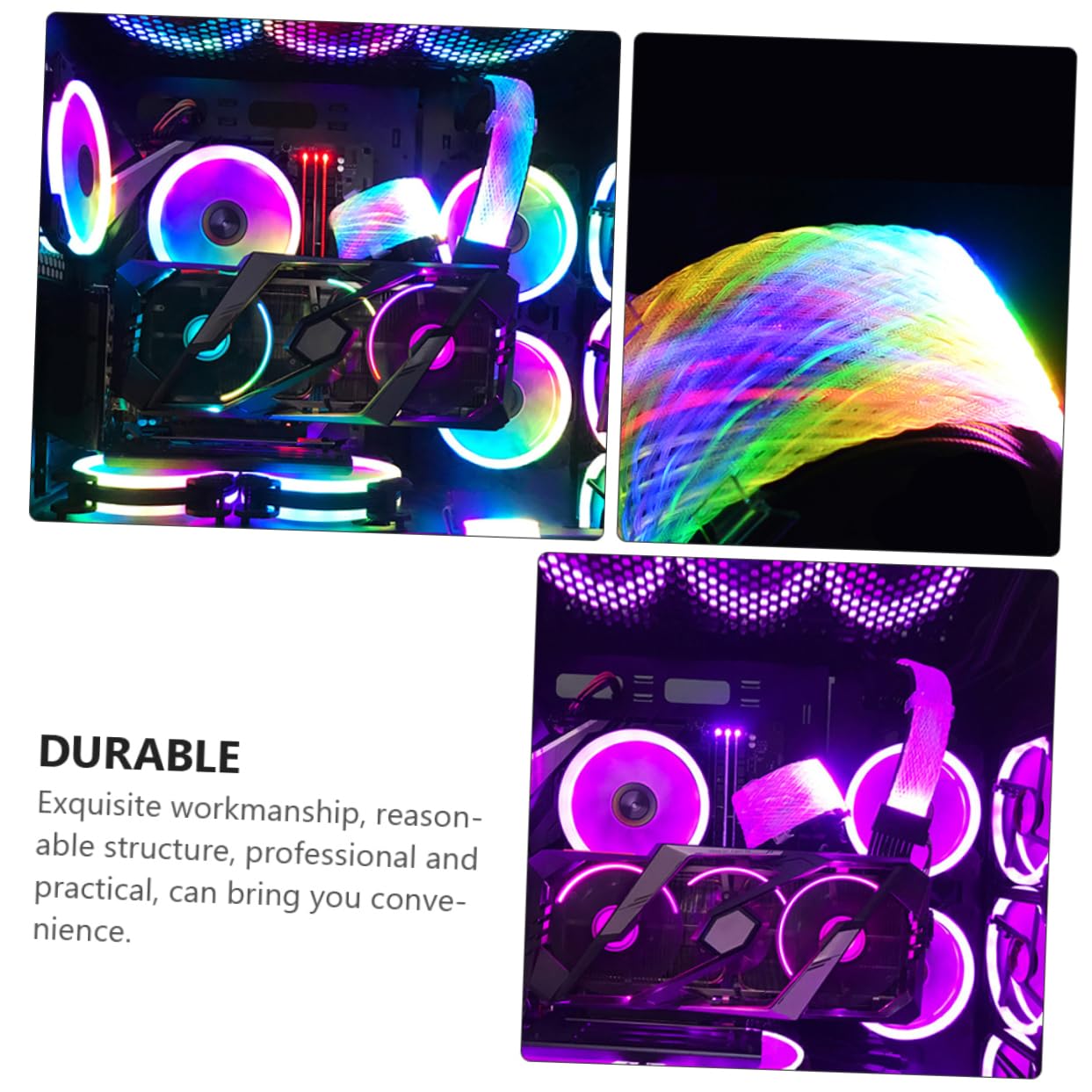 BESTonZON Estensione Alimentazione Argb Pin Rgb Per Alimentatore Flessibile Compatibile Schede e Gpu Per Appassionati Computer