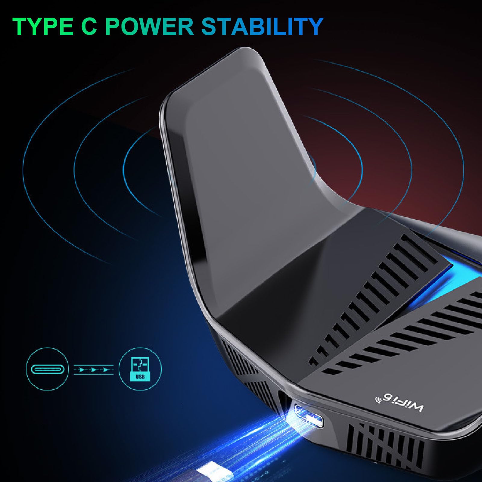 Scheda di Rete Gigabit AX5400, Adattatore per Scheda di Rete Desktop Ad Alta velocità da 5374 Mbps, Adattatore per Scheda di Rete Esterna a Doppia Antenna per Computer PC 10 11