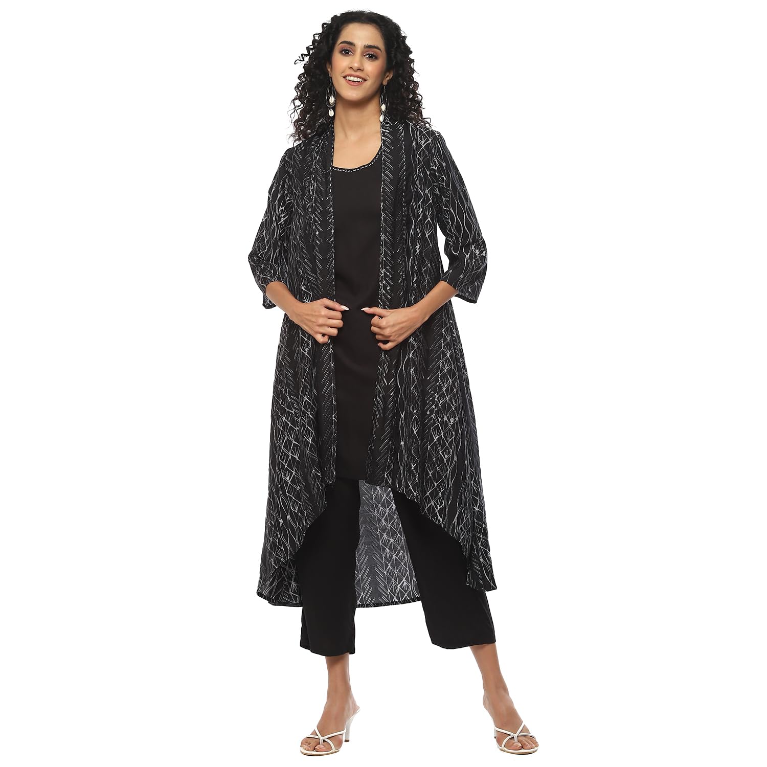biba Women Polyester Blend LIVA Straight Printed Suit Set-picture-55