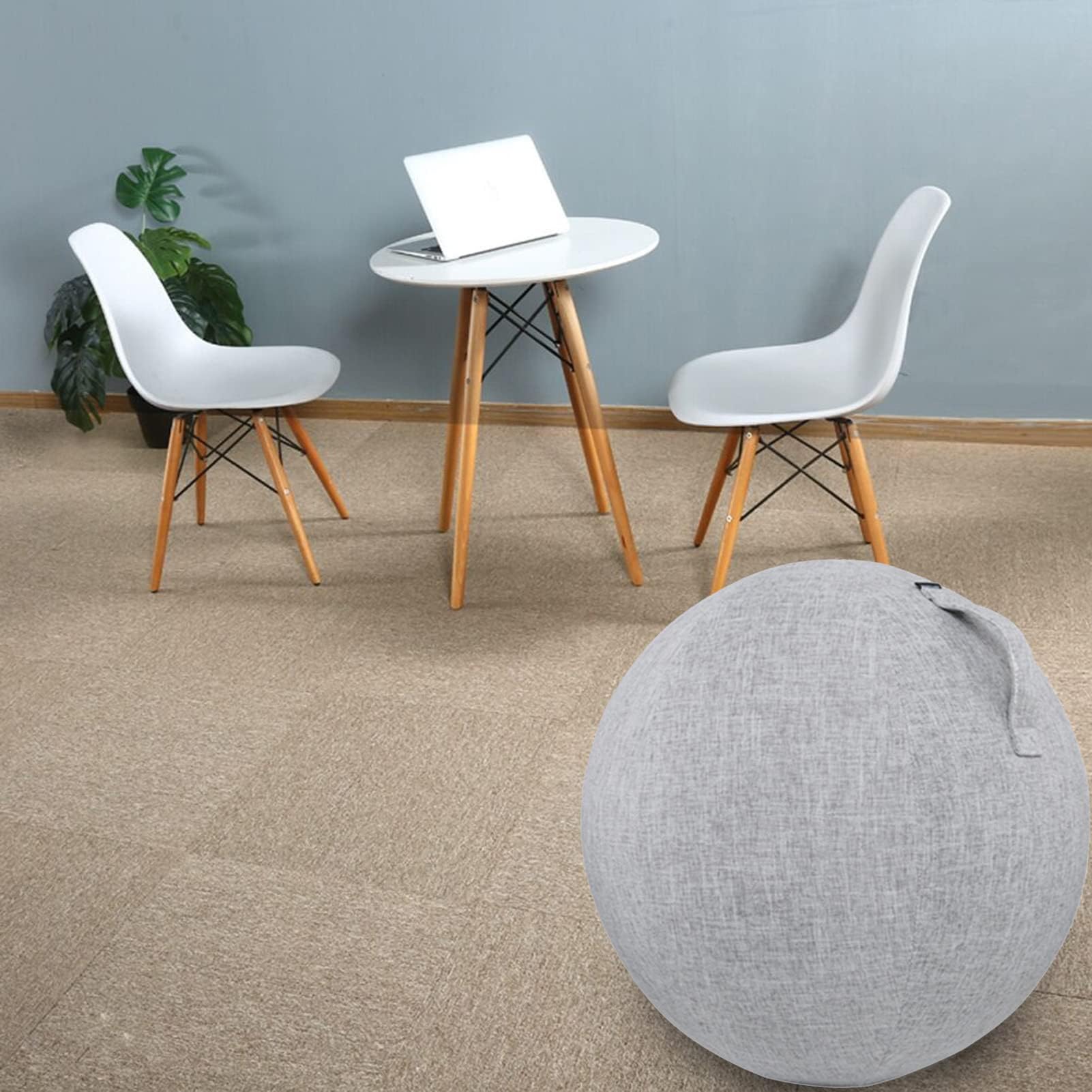 Copertura per Palla Yoga | Coperture Protettive per Palla da Yoga con Maniglia, Pelle Protettiva per Palla da Allenamento per L'equilibrio da 55 Cm