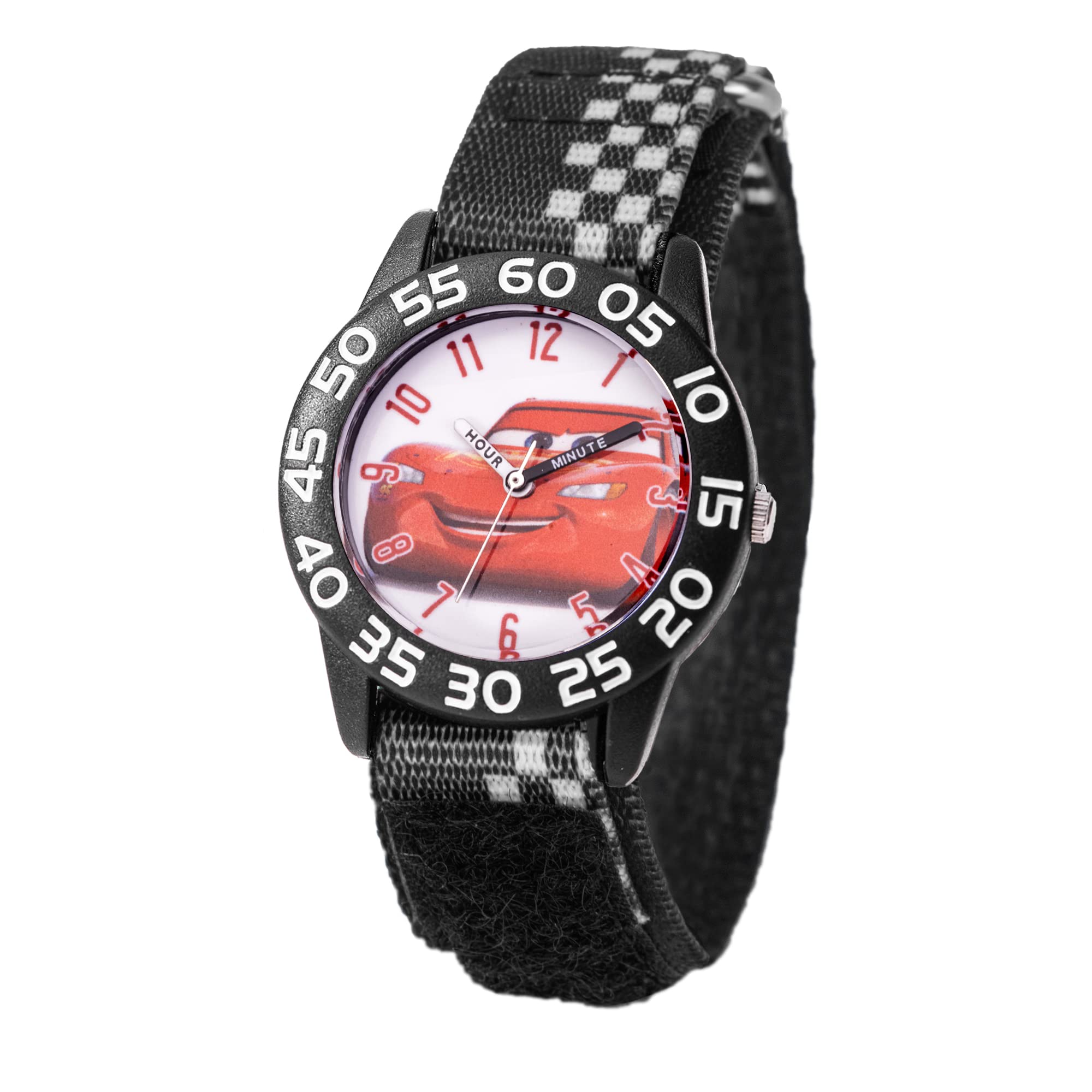 Disney Pixar Cars 3 - Orologio analogico al quarzo con cinturino in nylon per bambini, nero, nero, striscia