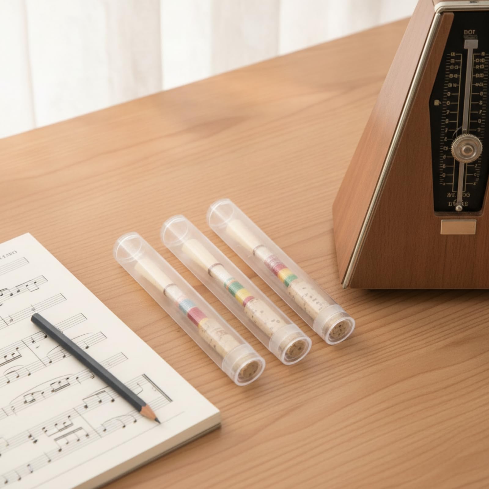 4 Pezzi Ancia in Canna Naturale Studente Ancia con Materiale Naturale Pronta All'uso Accessorio per Oboisti, Studenti, Studio, Concerti