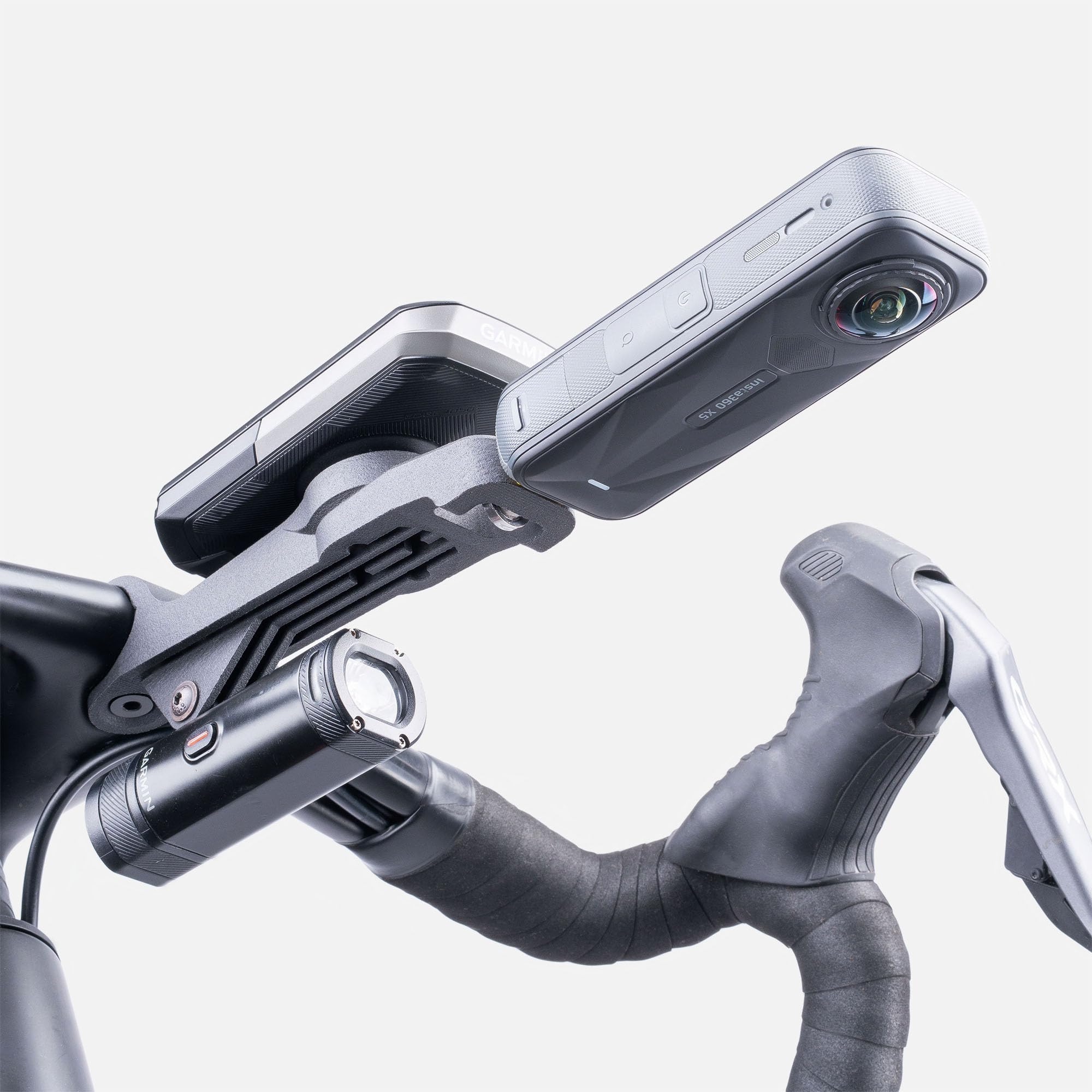 Support pour caméra Insta360 et Compteur vélo pour Cockpit Canyon Gear Groove – Garmin Edge 10xx/Explore et Accessoires (Femelle, arrière)